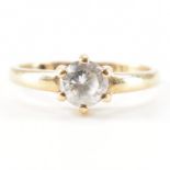 VINTAGE GOLD & CUBIC ZIRCONIA SOLITAIRE RING