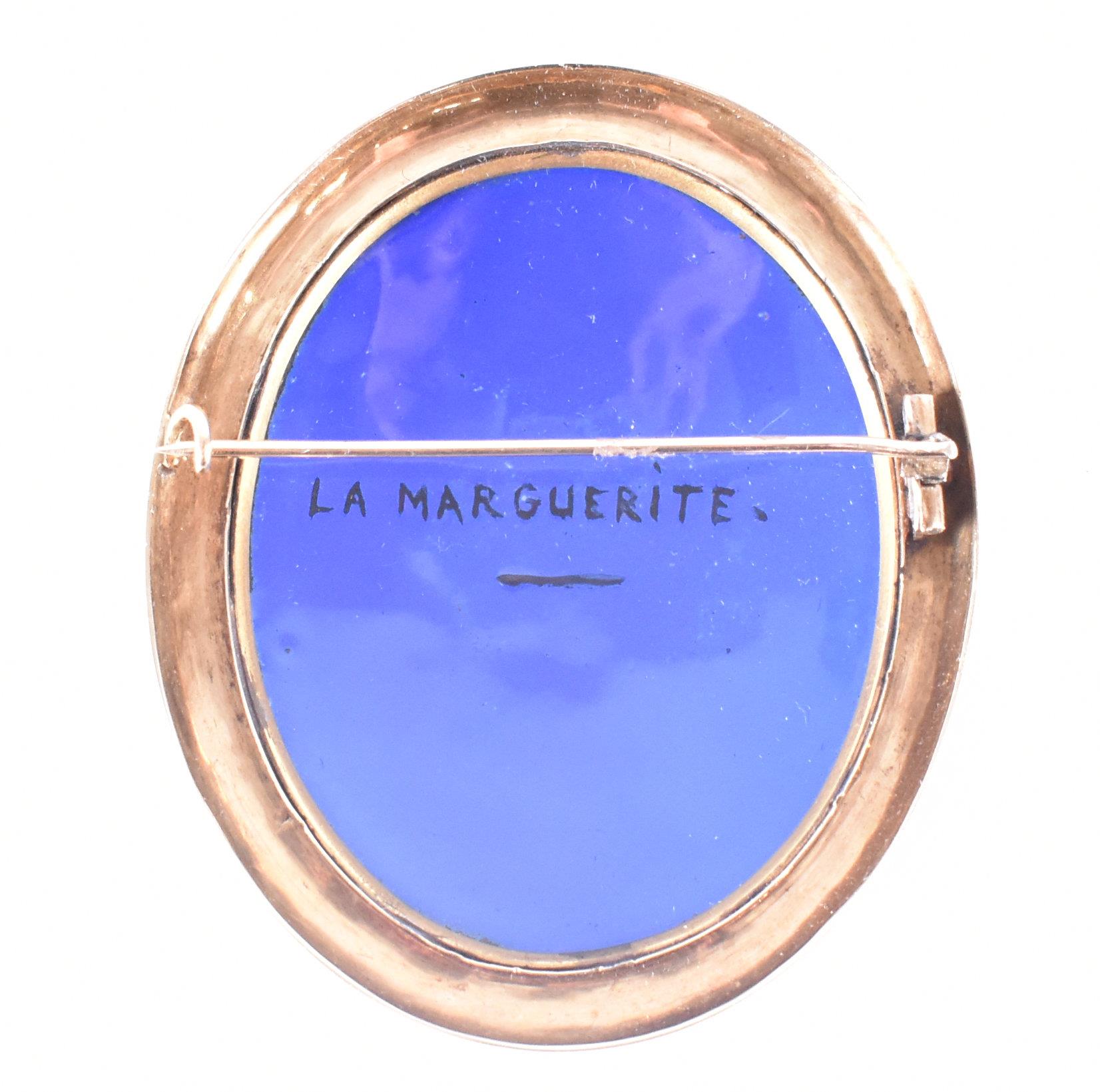 ANTIQUE GOLD & ENAMEL 'LA MARGUERITE' PORTRAIT BROOCH - Image 3 of 8