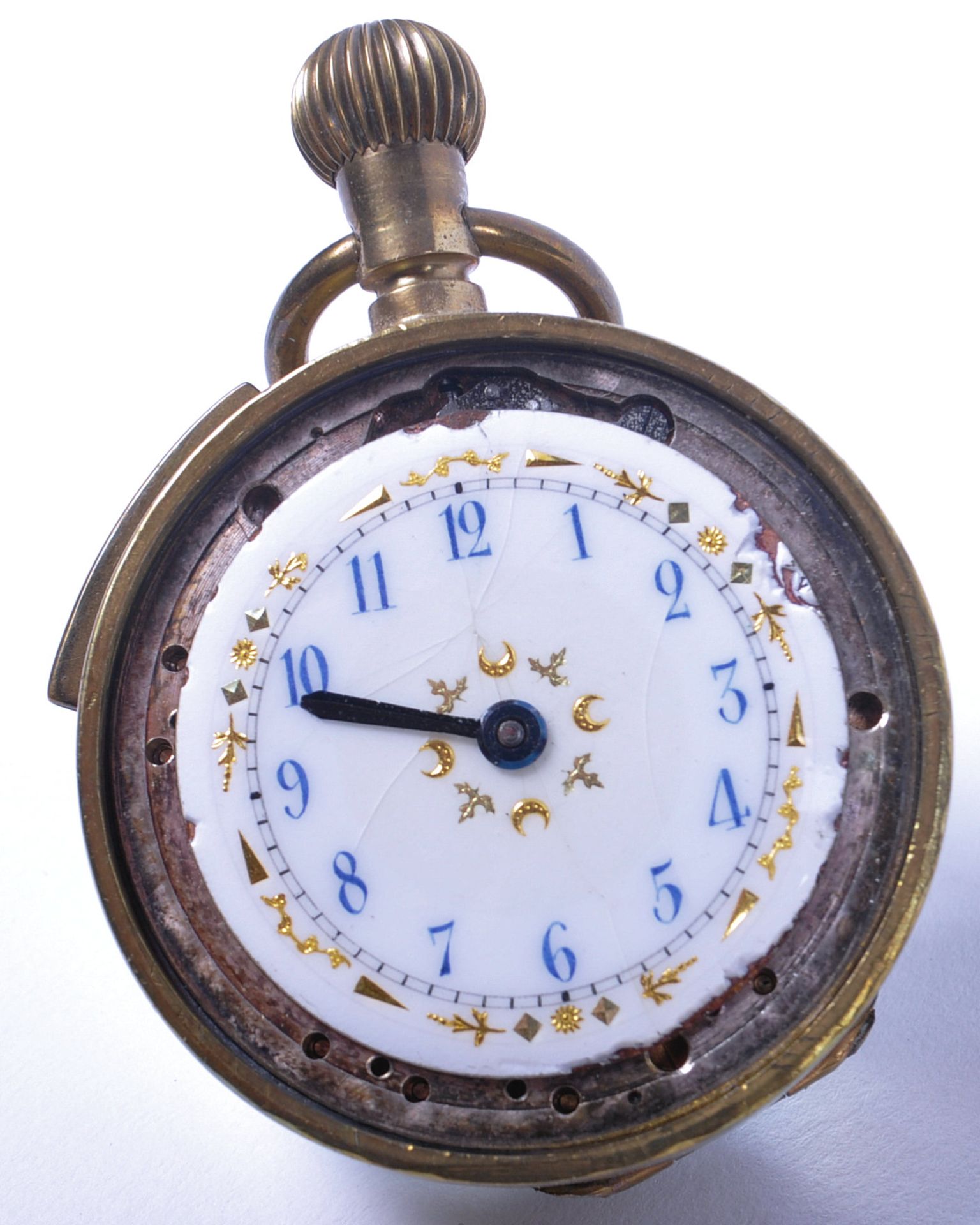 EARLY 20TH CENTURY FRENCH DESK CONVEX BALL CLOCK - Image 6 of 8