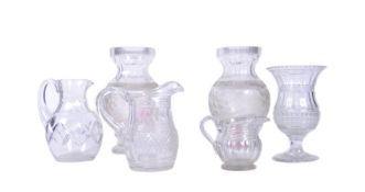 COLLECTION OF 19TH CENTURY LARGE CUT GLASS PIECES