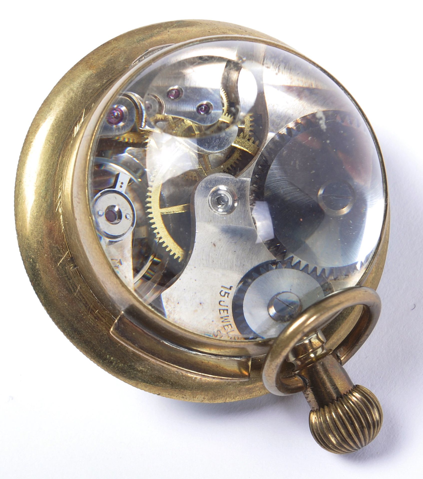 EARLY 20TH CENTURY FRENCH DESK CONVEX BALL CLOCK - Image 4 of 8