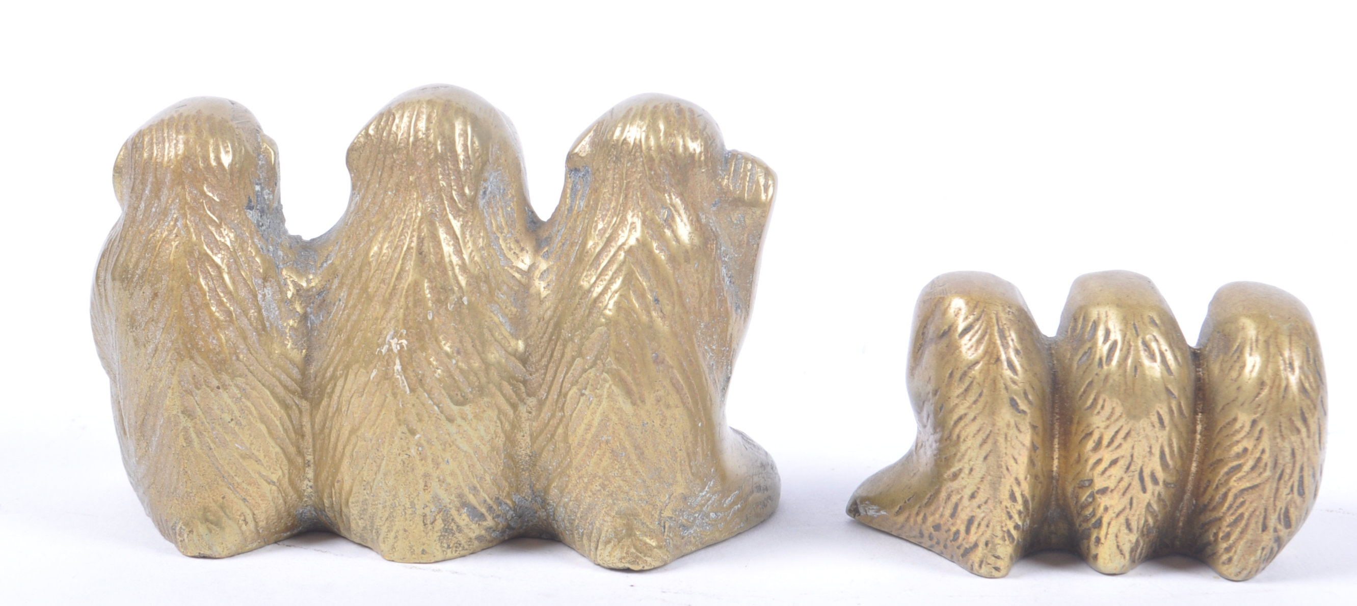 TWO 20TH CENTURY CHINESE MODELS OF THE THREE WISE MONKEYS - Image 3 of 4