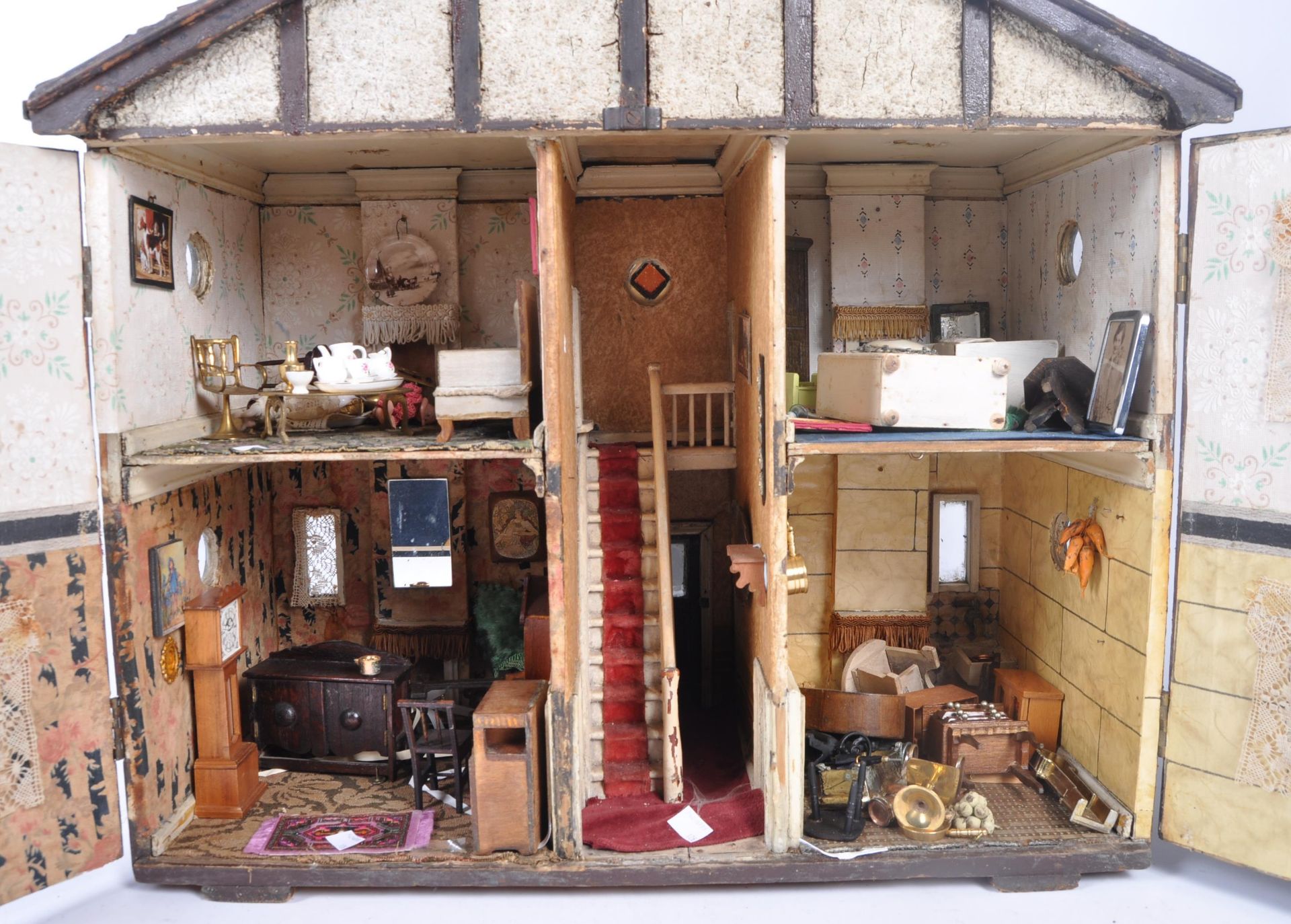 MIDCENTURY FURNISHED HANDMADE DOLL'S HOUSE - Bild 2 aus 14