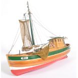 20TH CENTURY PLYWOOD SCRATCH BUILT MODEL BOAT