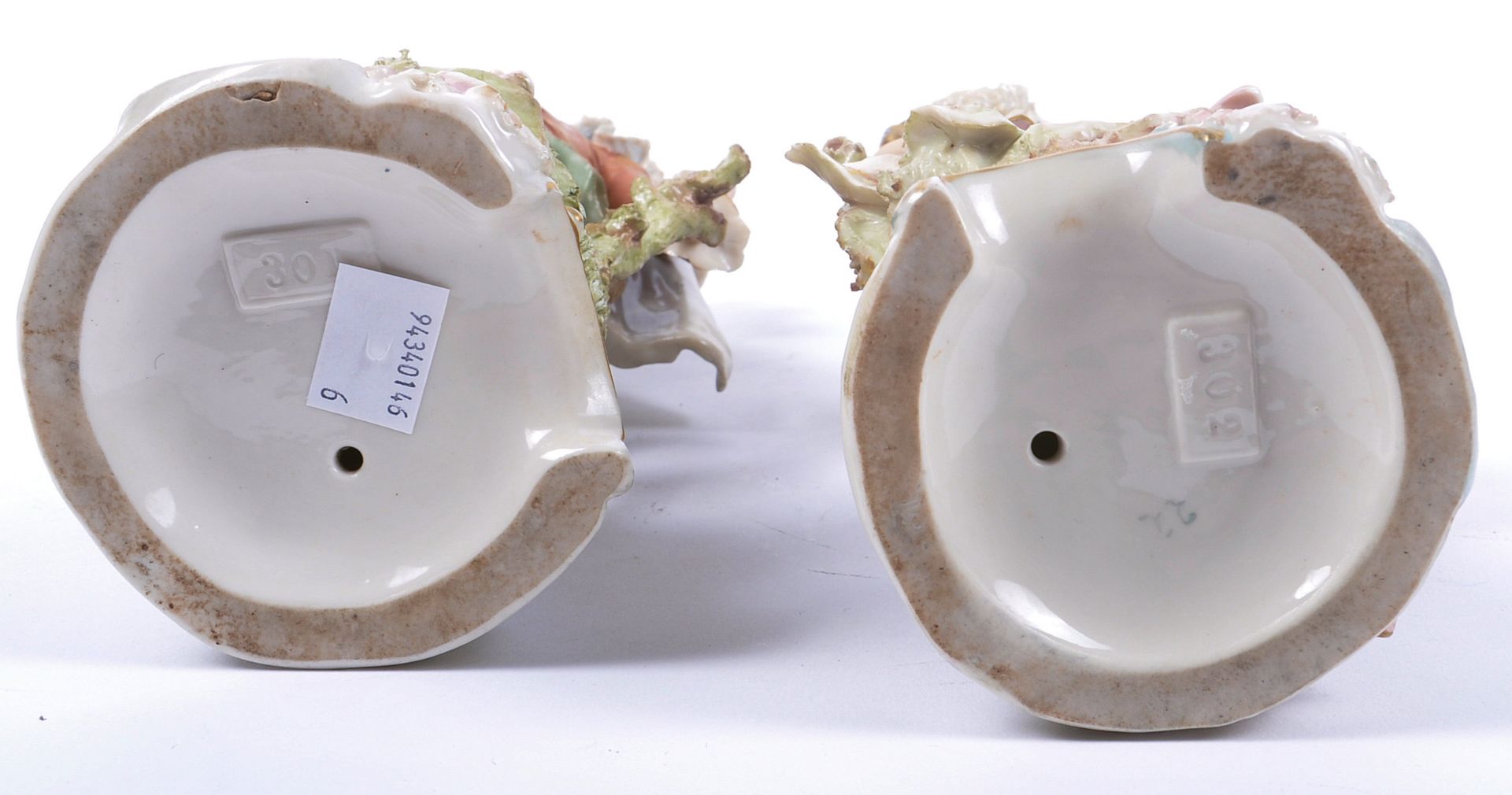 19TH CENTURY CONTINENTAL PAIR OF PORCELAIN BISQUE FIGURES - Image 6 of 6