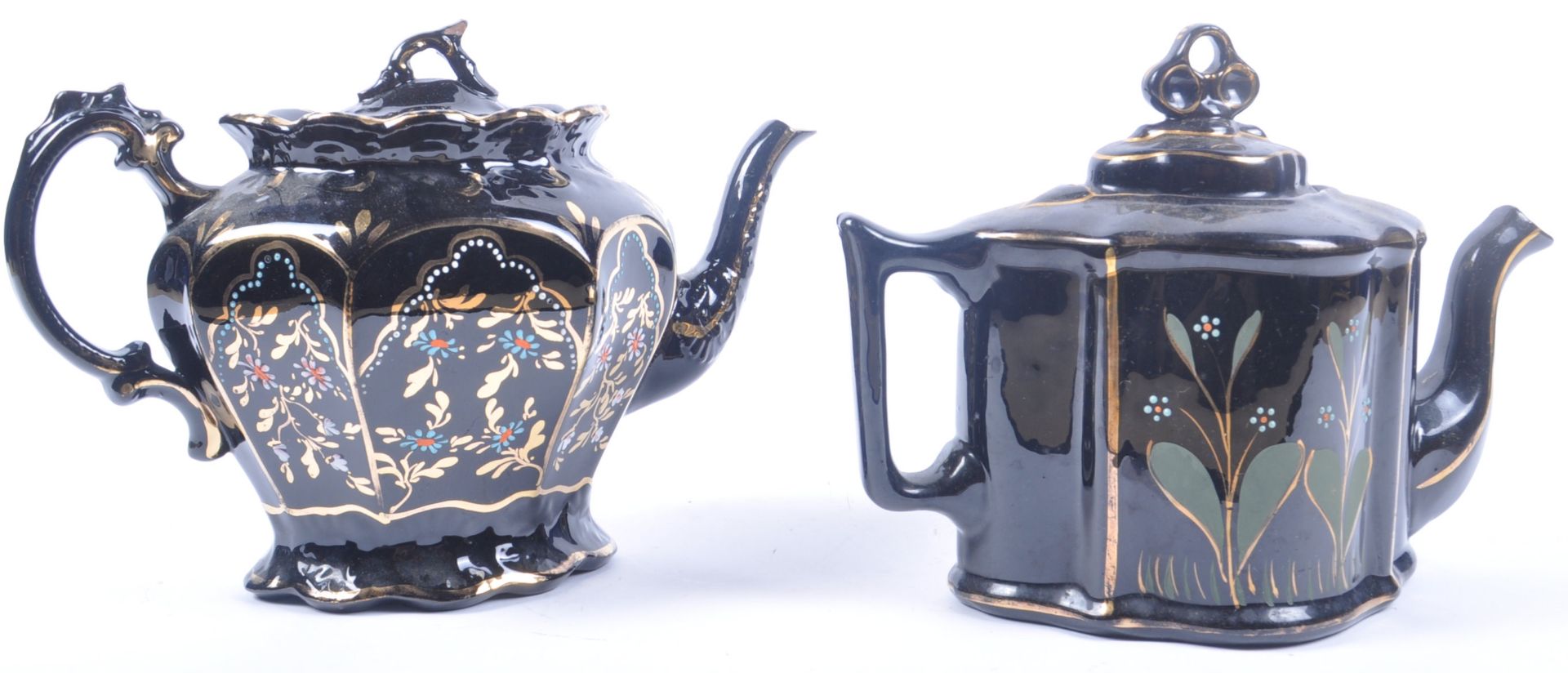 19TH CENTURY VICTORIAN FOLK - TOLE WARE TEAPOTS - Image 4 of 6