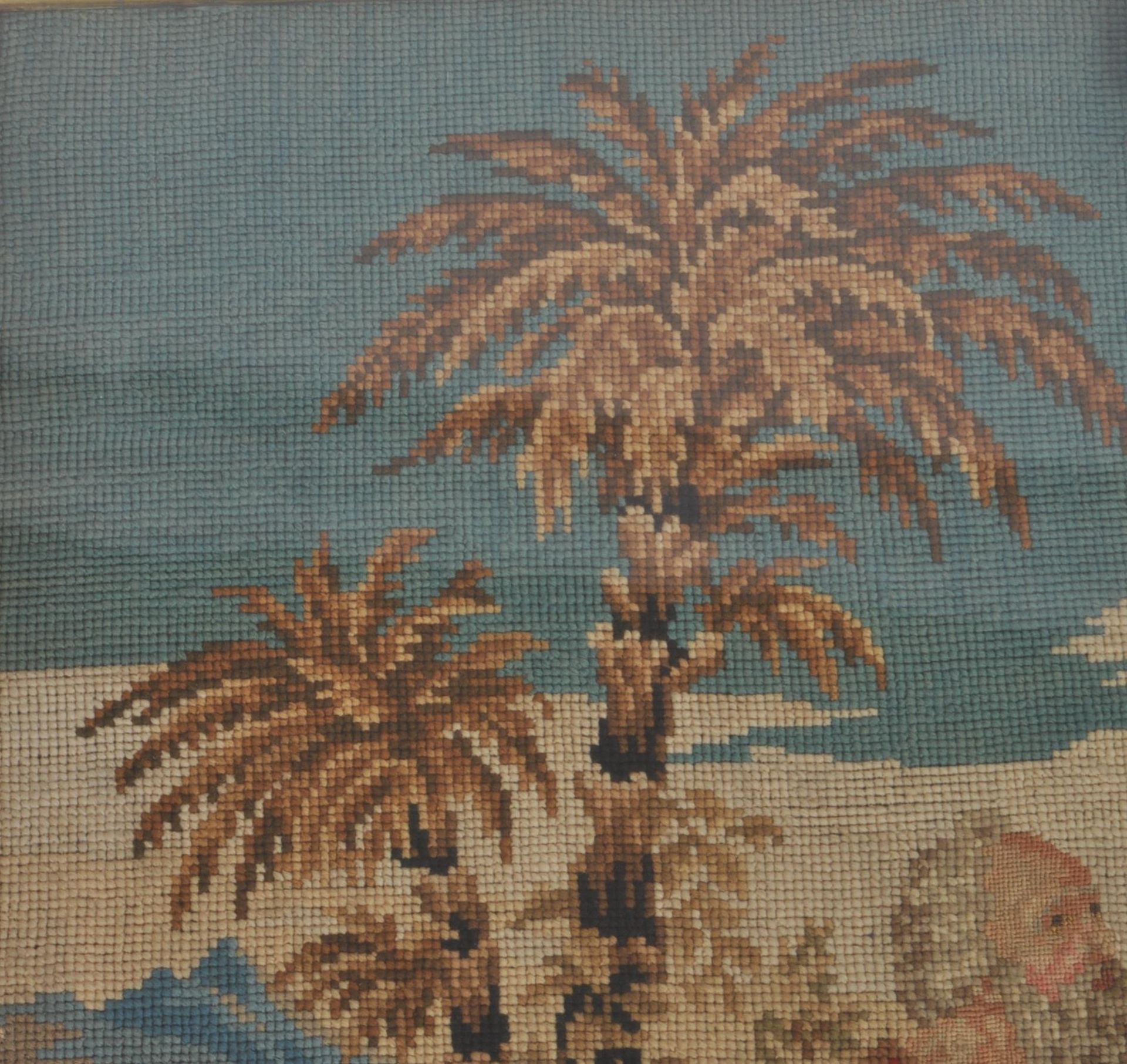 TWO EARLY 20TH CENTURY EMBROIDERY NEEDLEPOINT PICTURES - Image 5 of 5