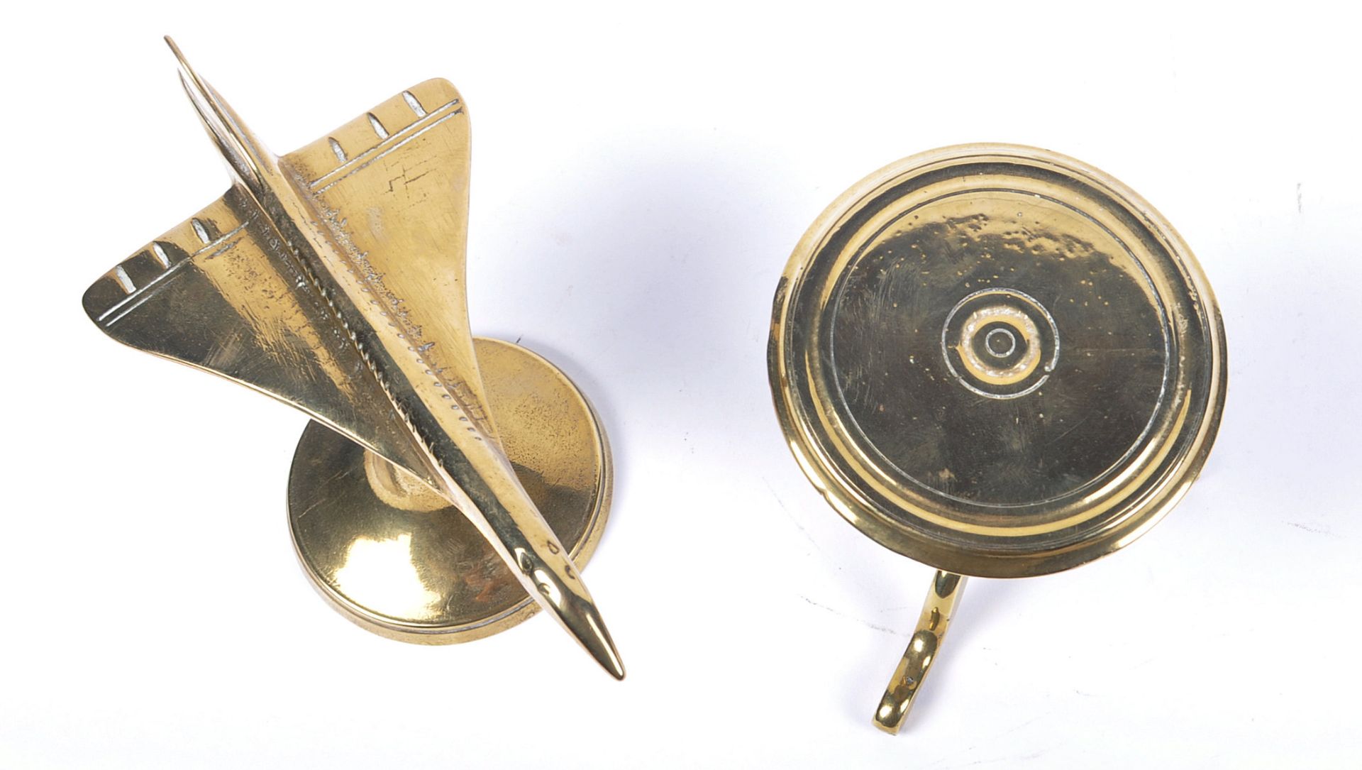 19TH CENTURY VICTORIAN BRASS TILT TOP TABLE & CONCORDE - Image 6 of 6