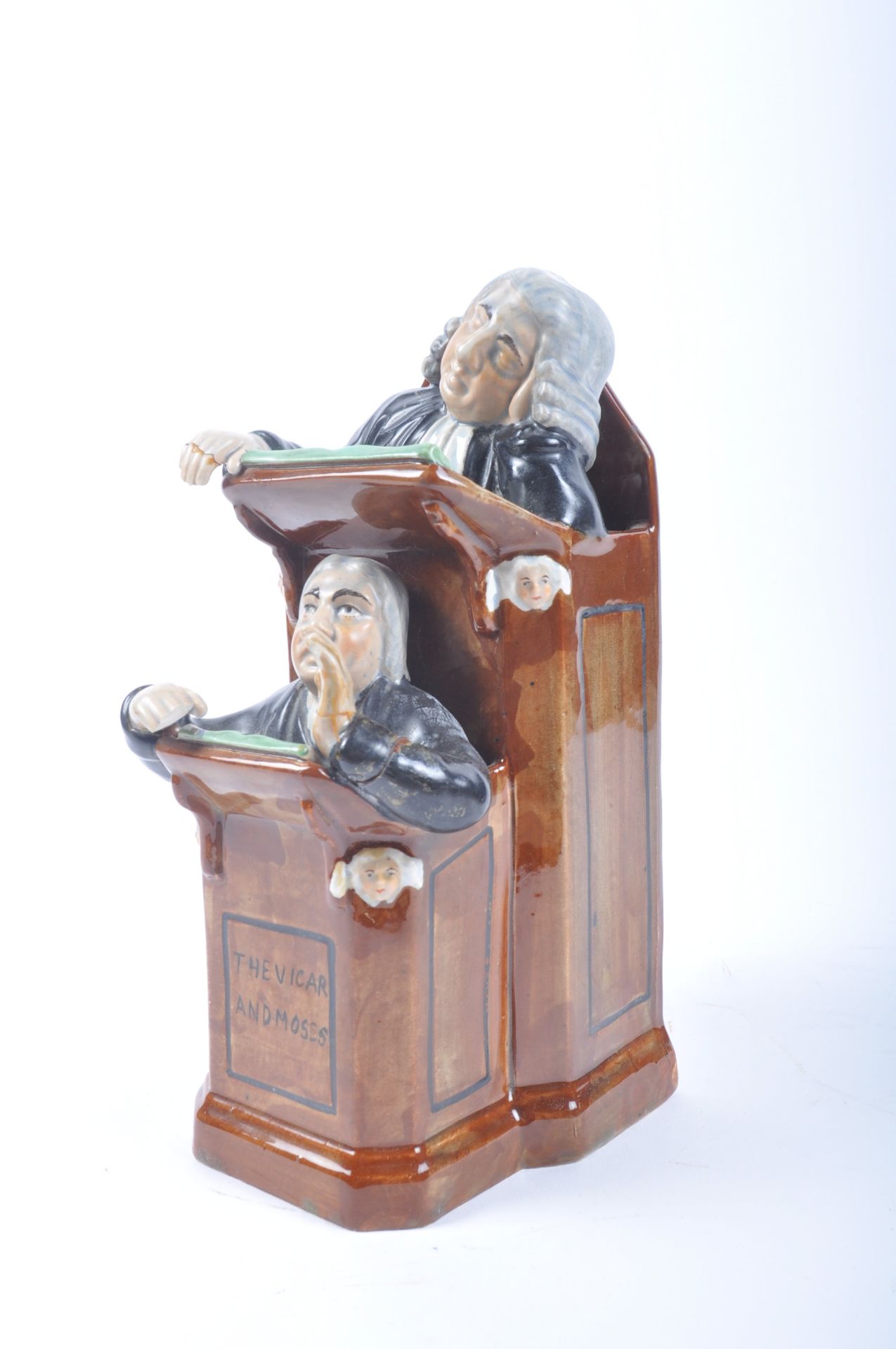 STAFFORDSHIRE THE VICAR AND MOSES POTTERY GROUP FIGURINE - Image 5 of 6