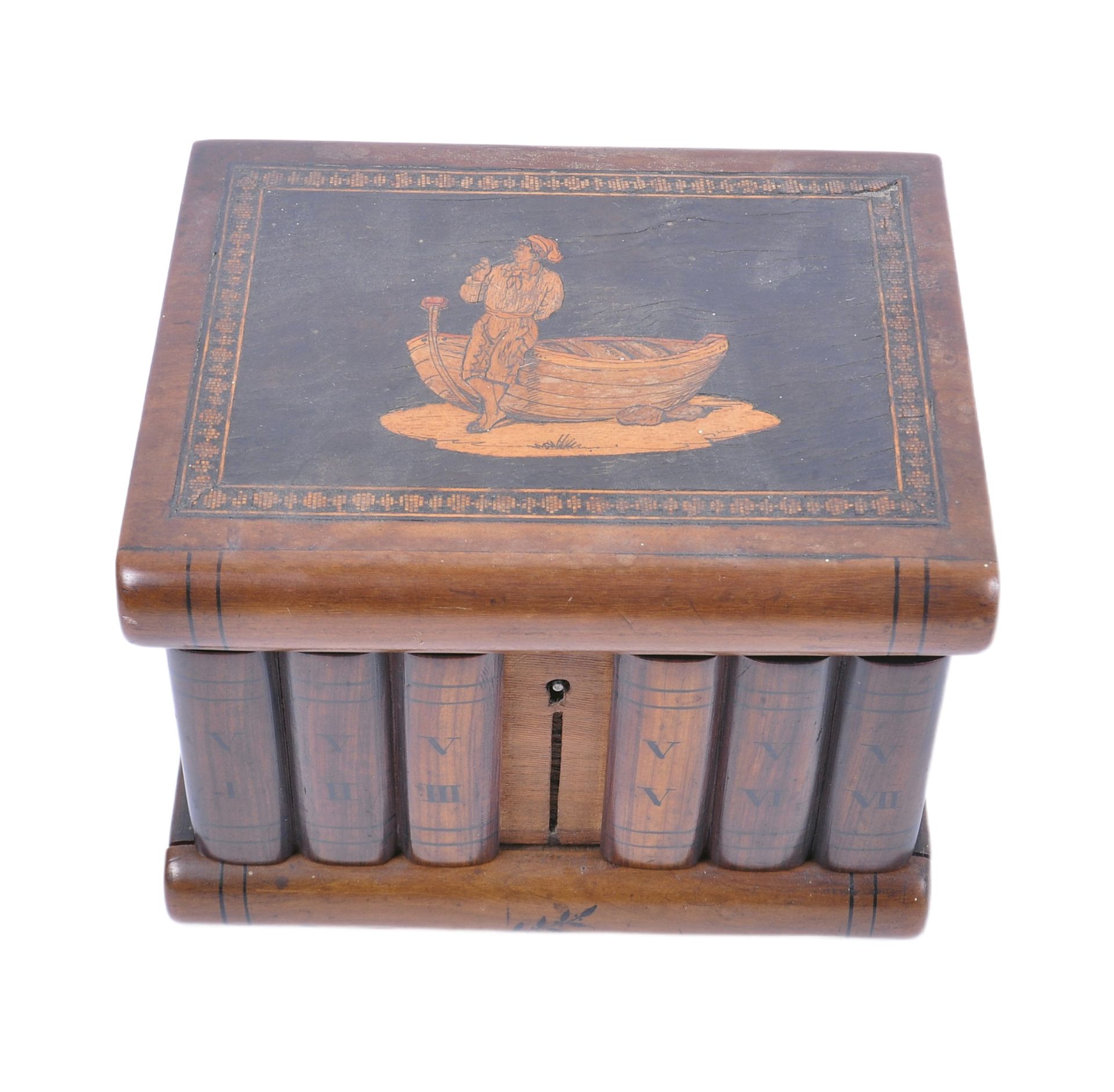 20TH CENTURY ITALIAN OLIVEWOOD INLAID PUZZLE BOX CASKET - Image 2 of 5