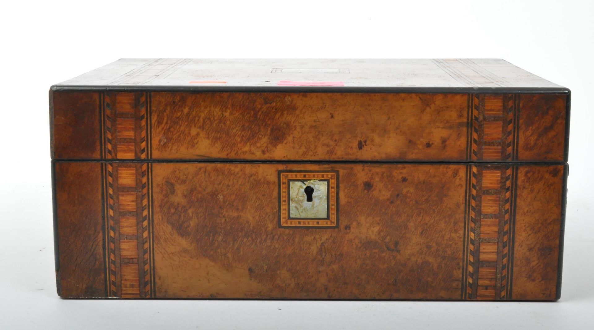 AUGUSTA - WALNUT TUNBRIDGE INLAID LADIES JEWELLERY BOX