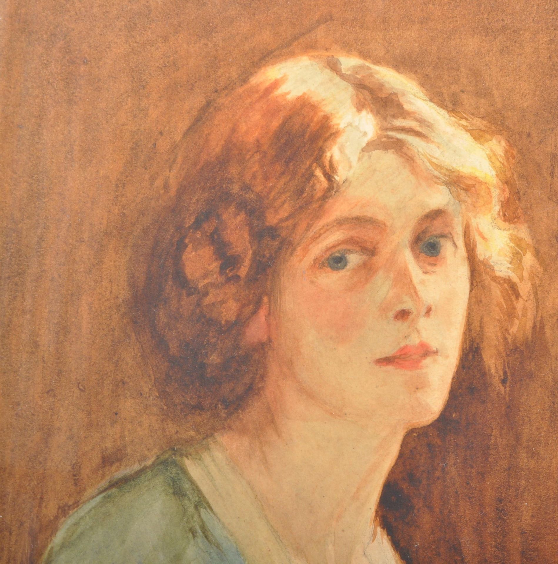 20TH CENTURY MAJORIE COLE WATERCOLOUR PORTRAIT PAINTING - Image 2 of 5