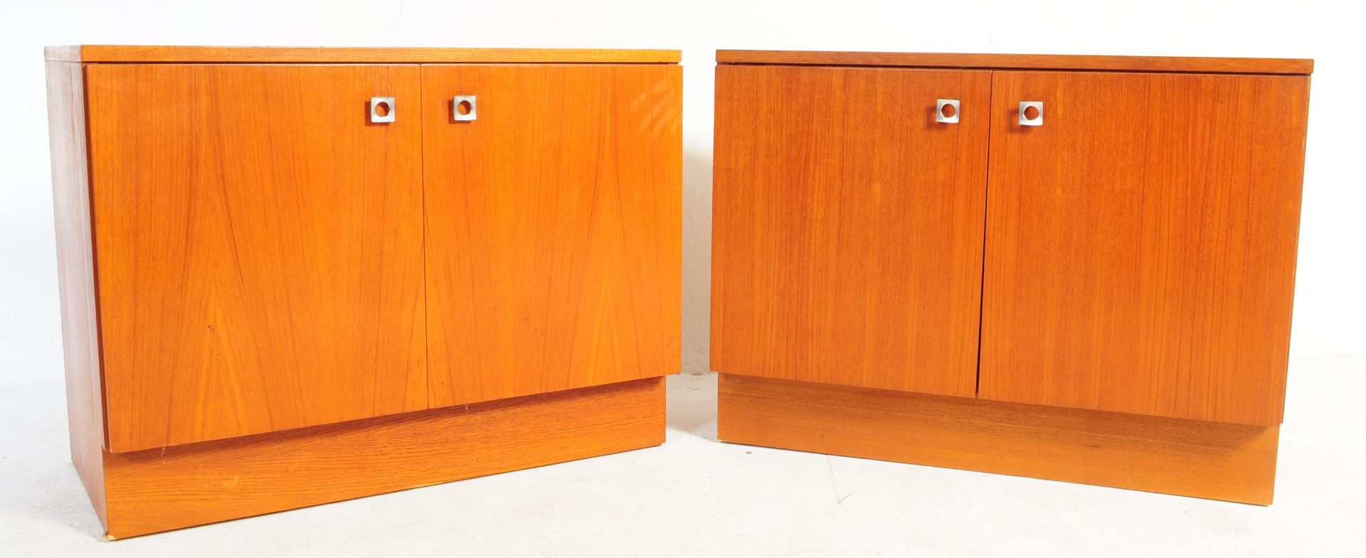 BRITISH MODERN DESIGN - MATCHED PAIR TEAK SIDEBOARD CABINETS