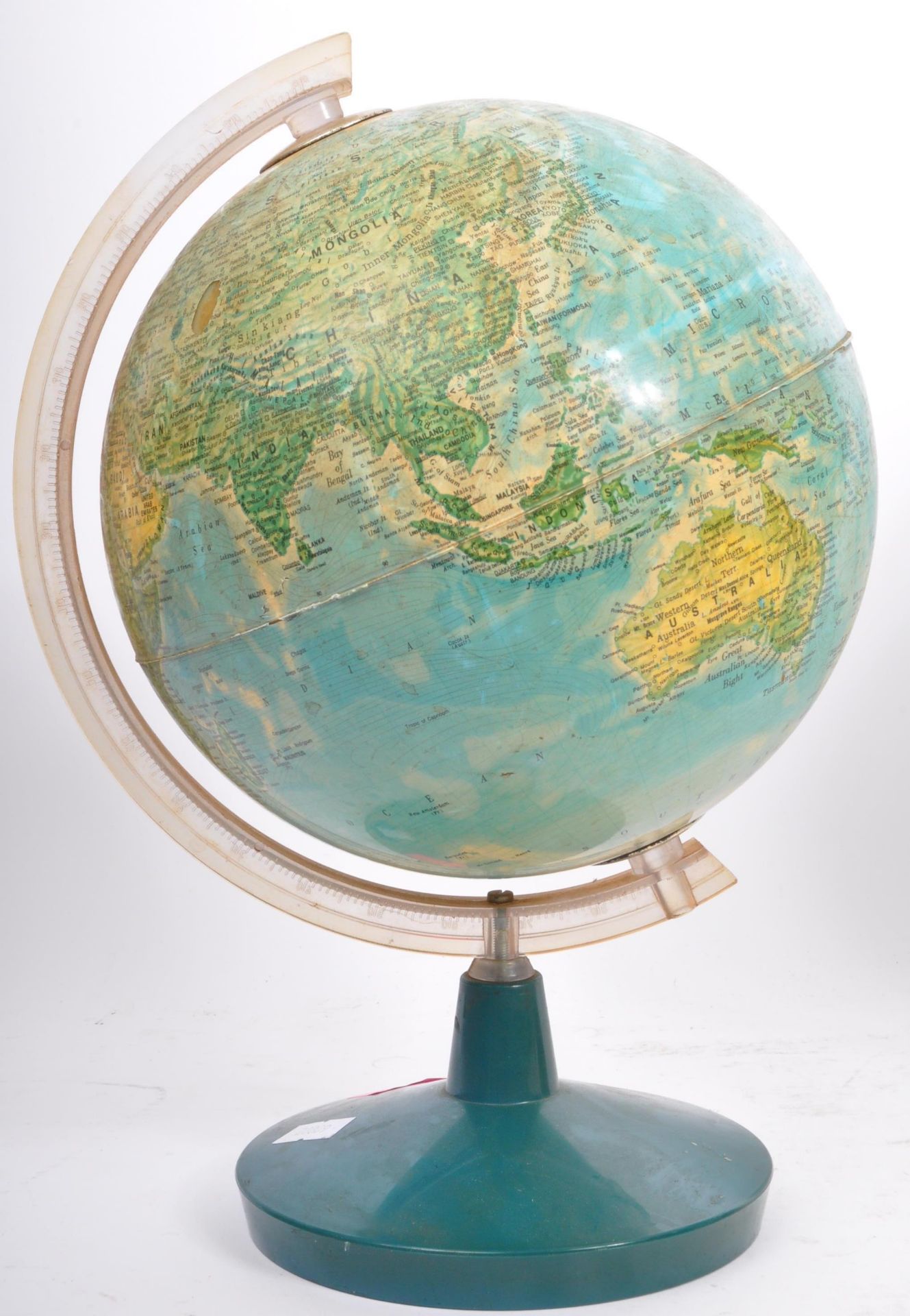 1970S DESK TOP TABLE LAMP GLOBE AND WORLD GLOBE - Bild 2 aus 5