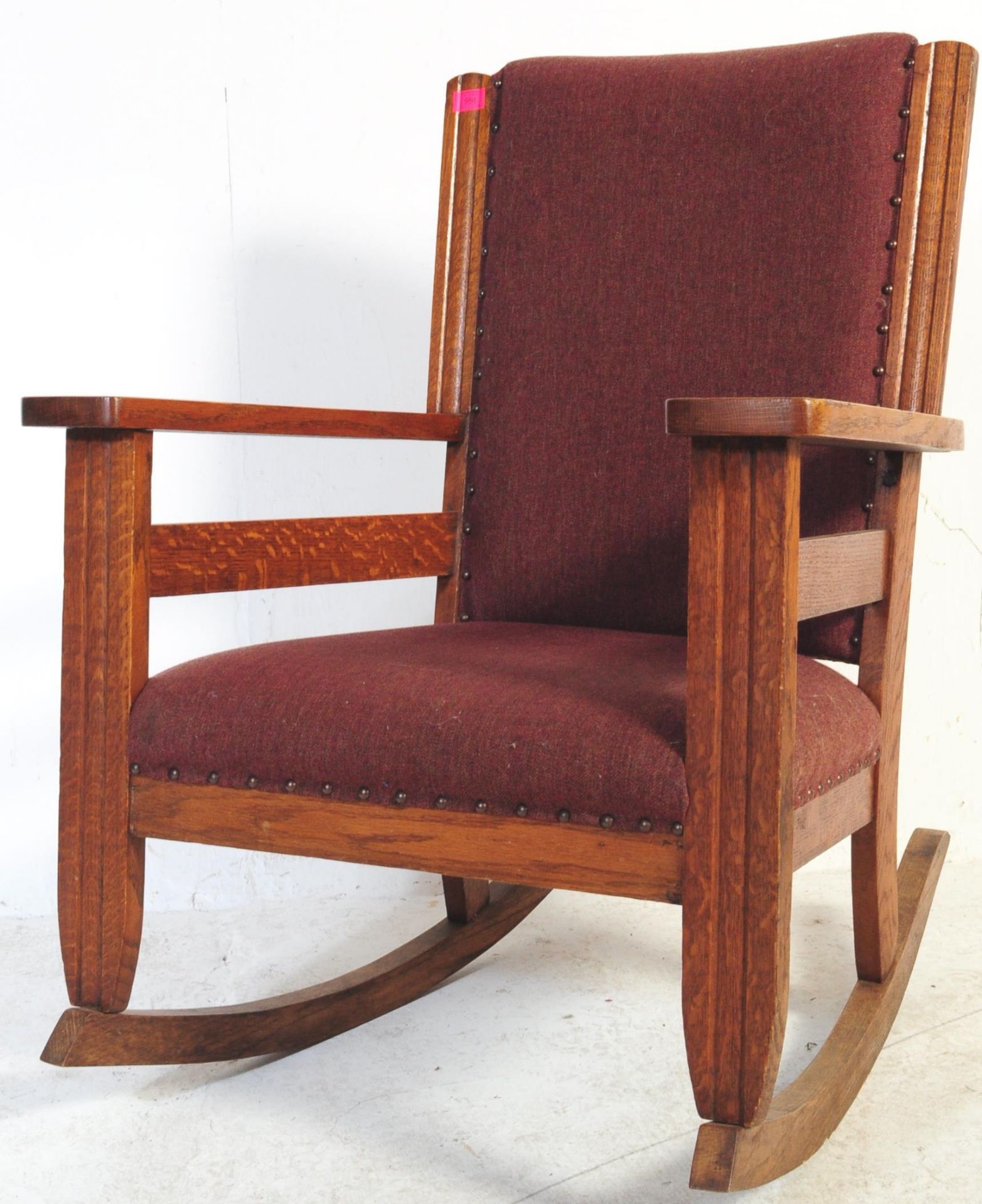 1920S ARTS & CRAFTS SOLID OAK ARMCHAIR - MANNER OF HEALS