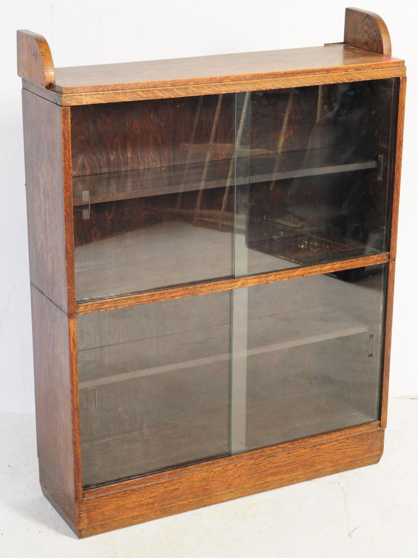 1930S ART DECO LAWYERS OAK SECTIONAL STACKING BOOKCASE - Image 2 of 5