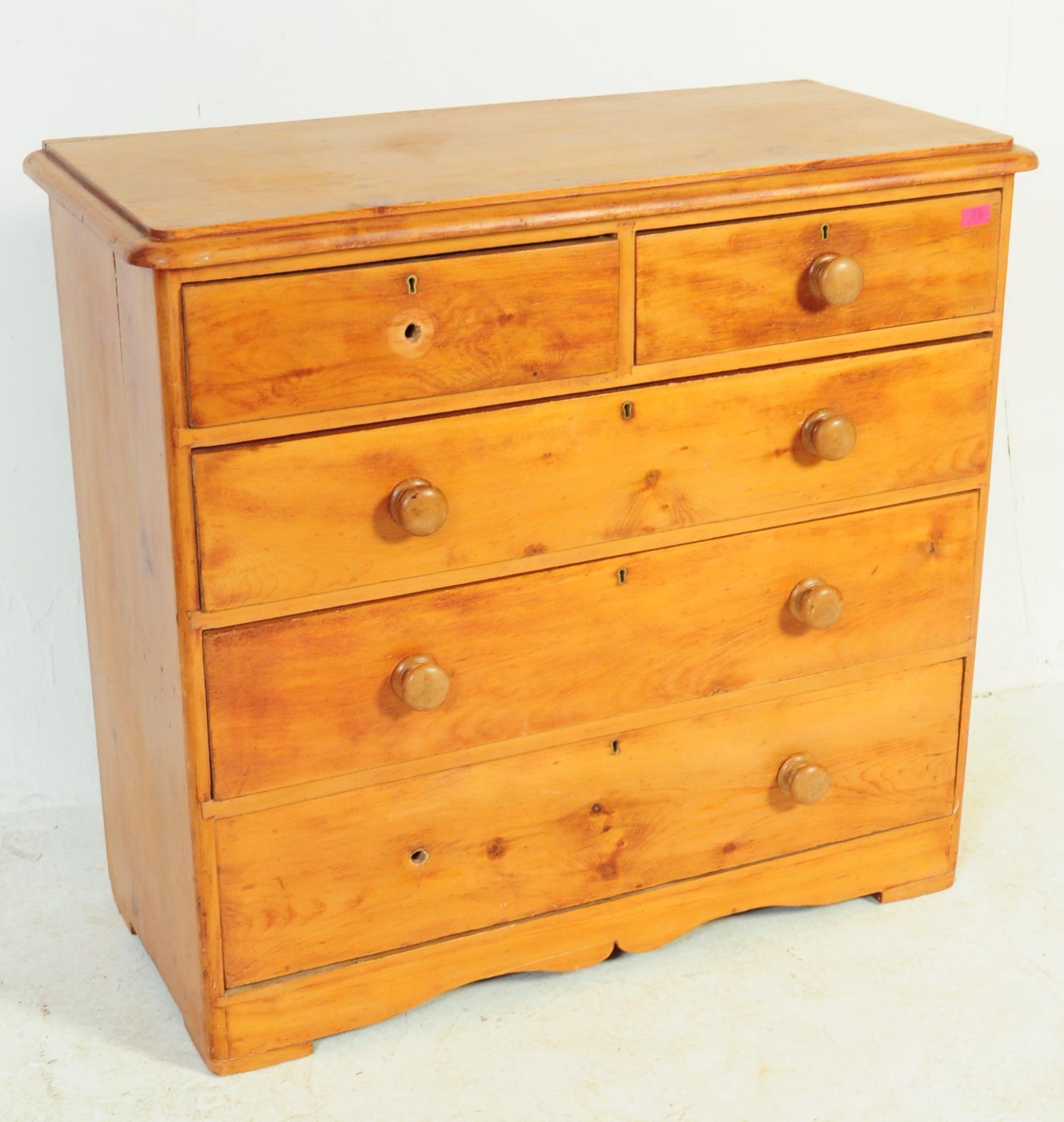 19TH CENTURY PINE CHEST OF DRAWERS - Image 2 of 6