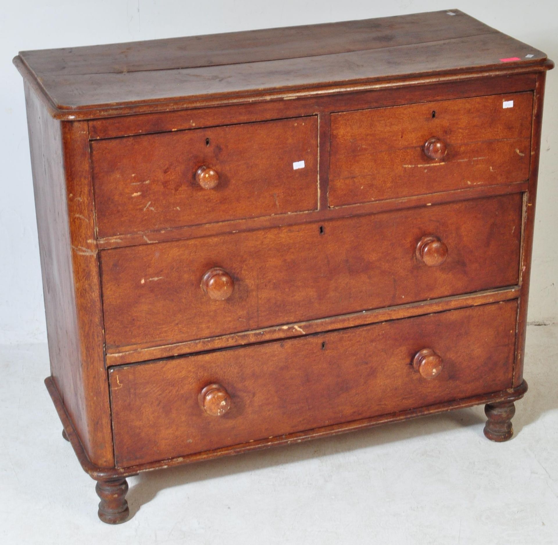 19TH CENTURY MAHOGANY CHEST OF DRAWERS - Image 2 of 6