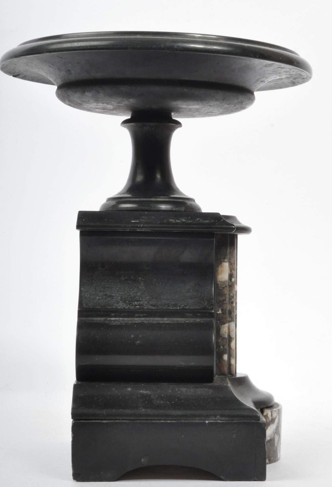 MATCHING PAIR OF VICTORIAN SLATE MARBLE CLOCK GARNITURES - Image 4 of 6