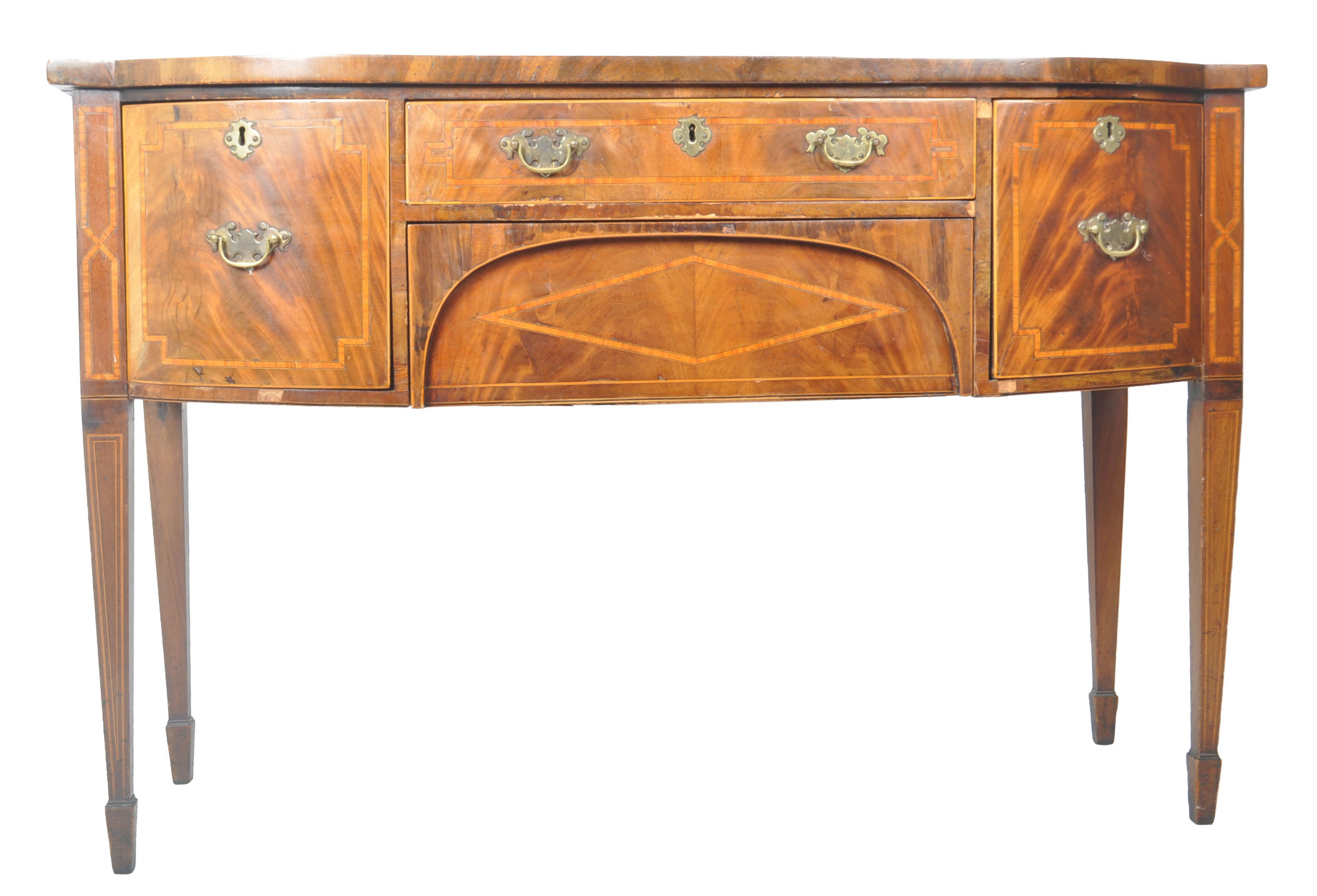 19TH CENTURY GEORGE III MAHOGANY SIDEBOARD BUFFET