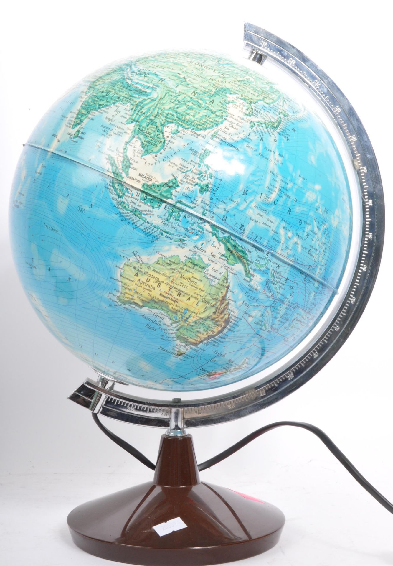 1970S DESK TOP TABLE LAMP GLOBE AND WORLD GLOBE - Bild 3 aus 5