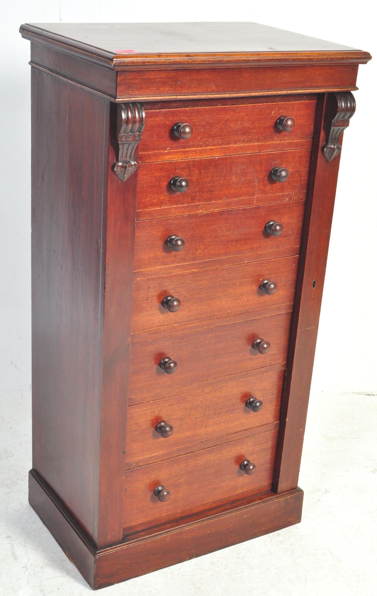 VICTORIAN 19TH CENTURY MAHOGANY WELLINGTON CHEST - Bild 2 aus 6