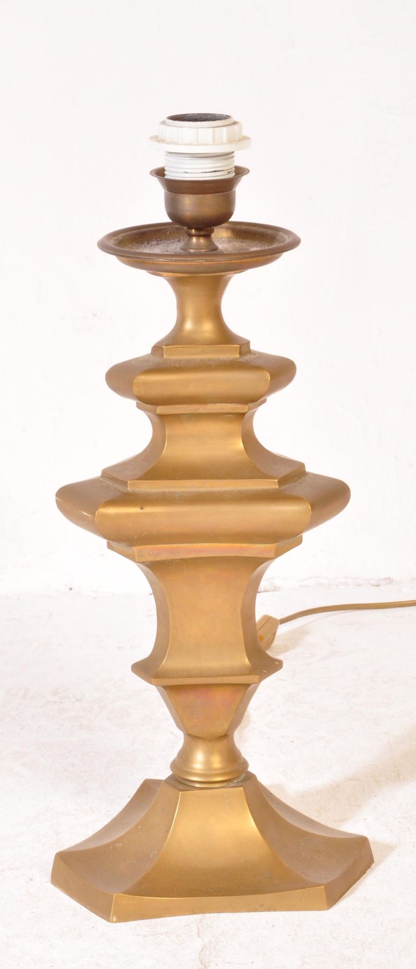 COLLECTION OF 3 FRENCH BRASS TABLE LAMPS LIGHTS - CANDLESTICK - Image 5 of 5