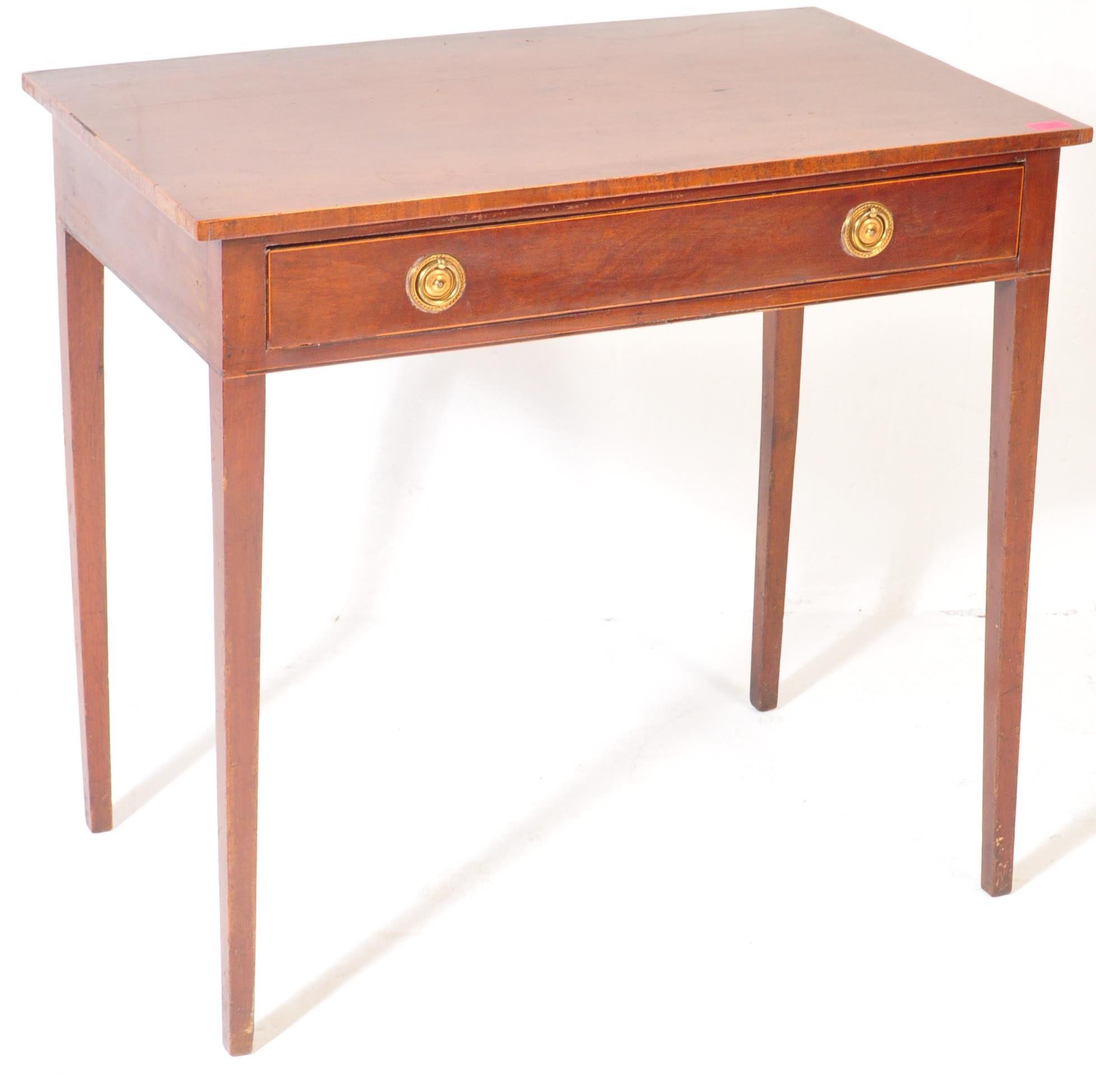 18TH CENTURY GEORGE III MAHOGANY WRITING TABLE DESK - Image 2 of 5