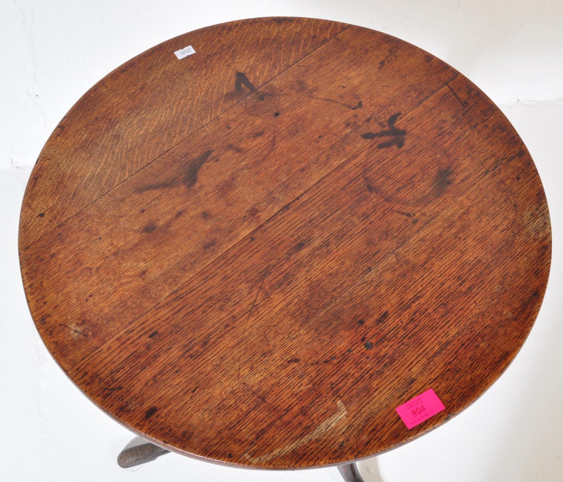 19TH CENTURY MAHOGANY TILT TOP TRIPOD TABLE - Image 3 of 5