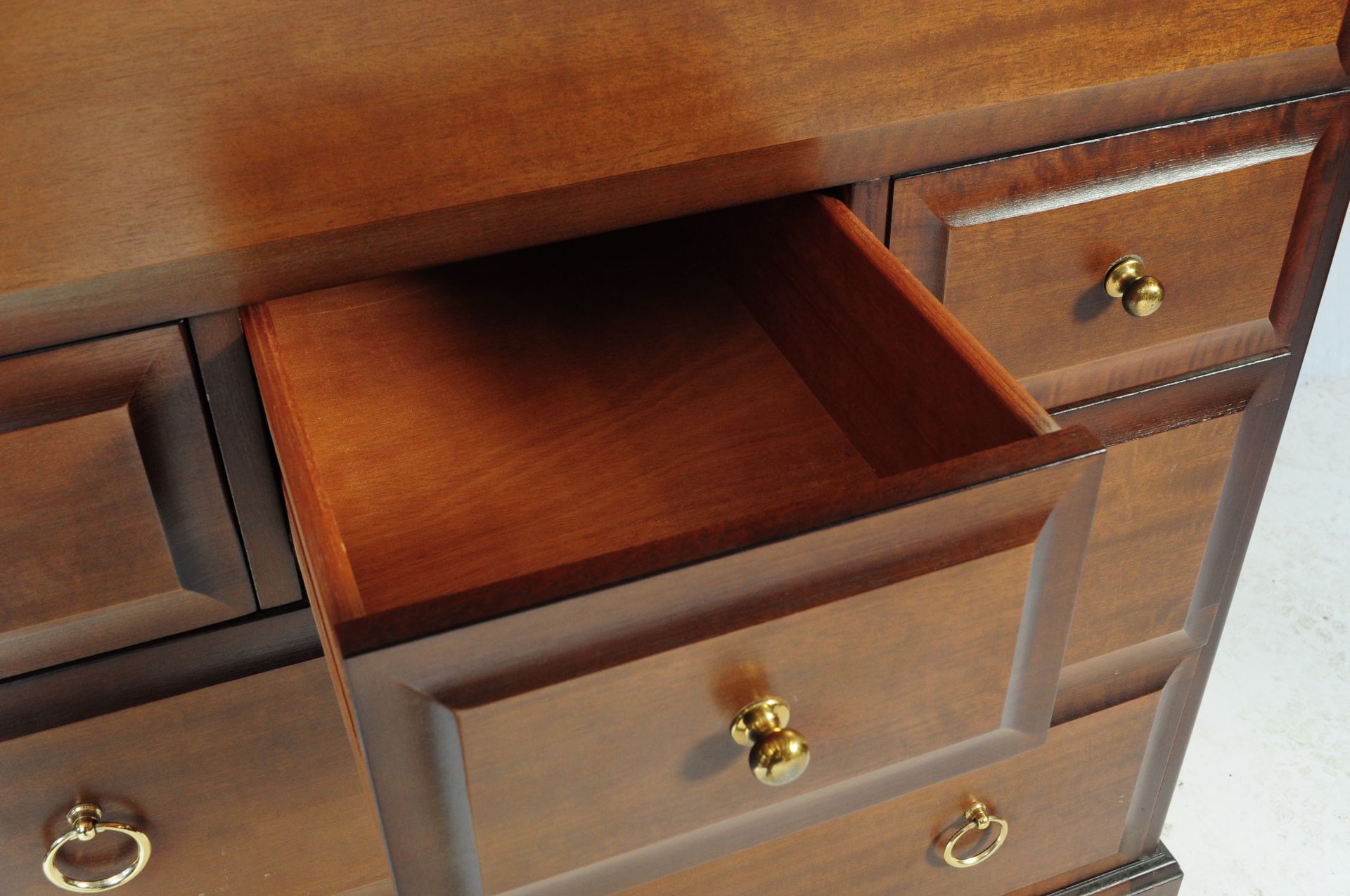 STAG MAHOGANY MINSTREL PATTERN TALLBOY CHEST T/W ANOTHER - Image 4 of 6