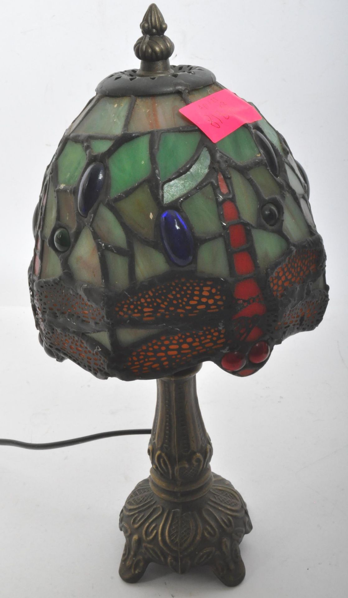 TWO VINTAGE TIFFANY STYLE TABLE LAMPS - Image 4 of 6