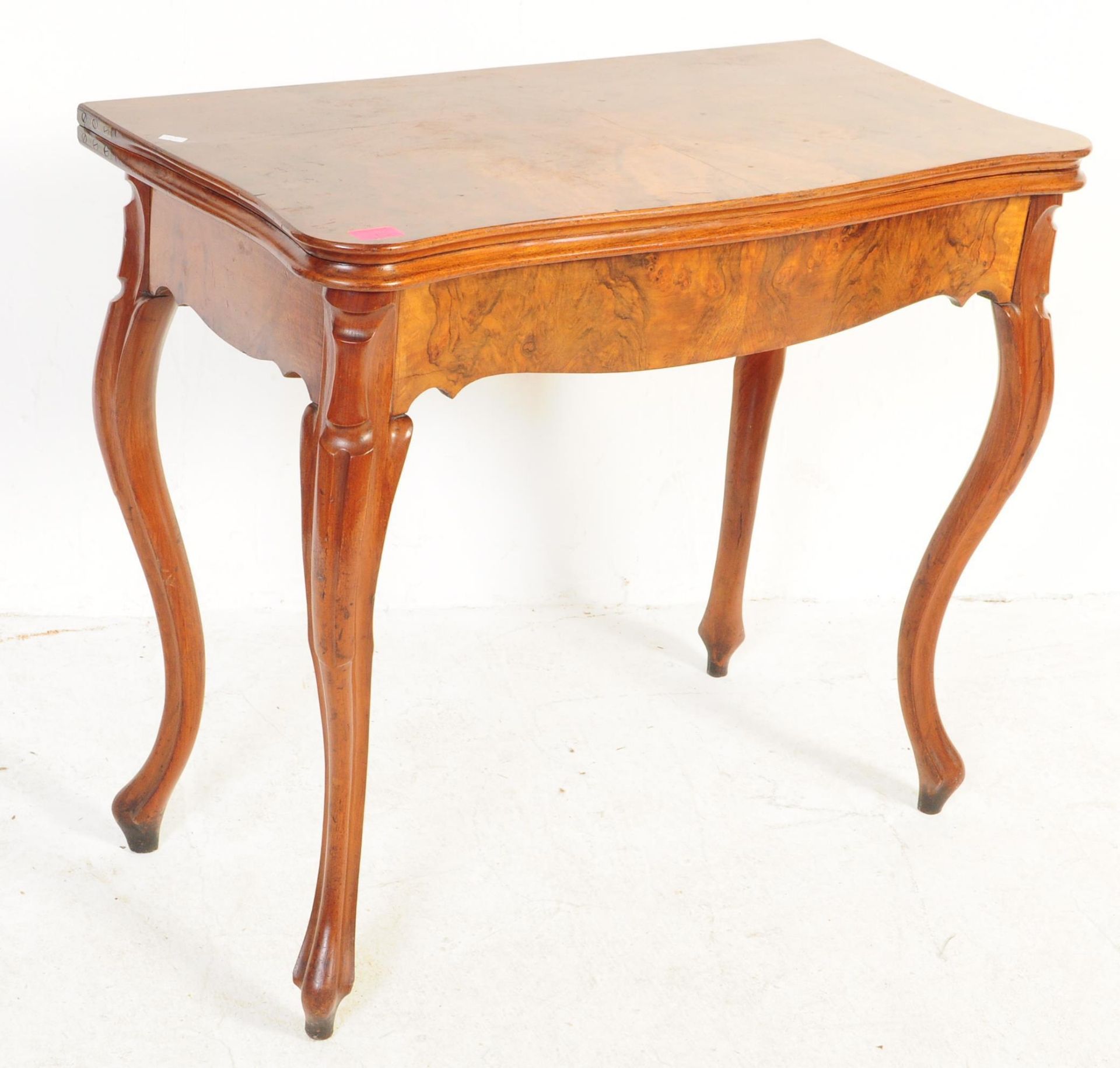 19TH CENTURY VICTORIAN MAHOGANY CARD TABLE - Image 2 of 5