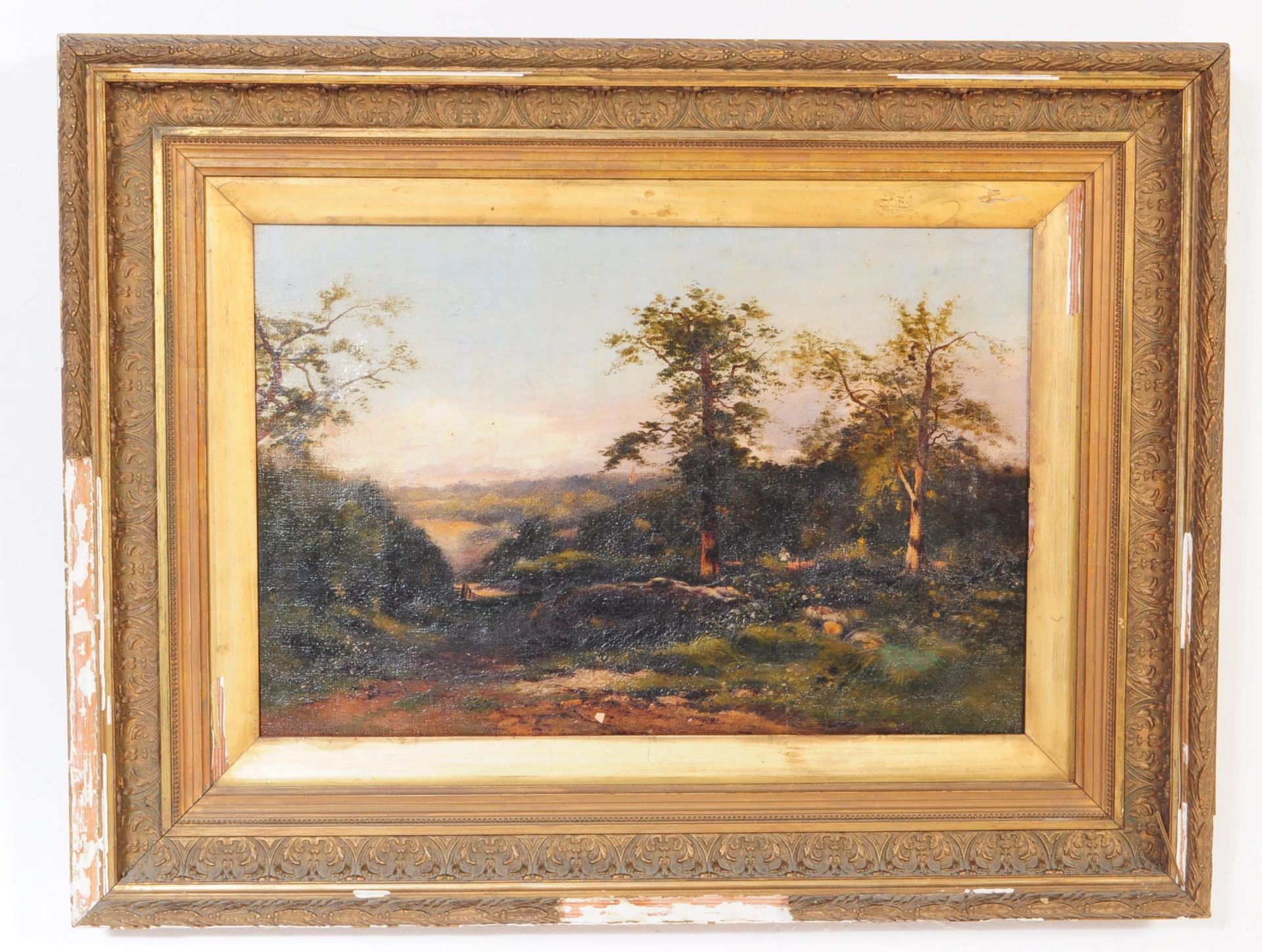VICTORIAN 1894 ORIGINAL OIL ON CANVAS PAINTING - LIONEL HAWKES