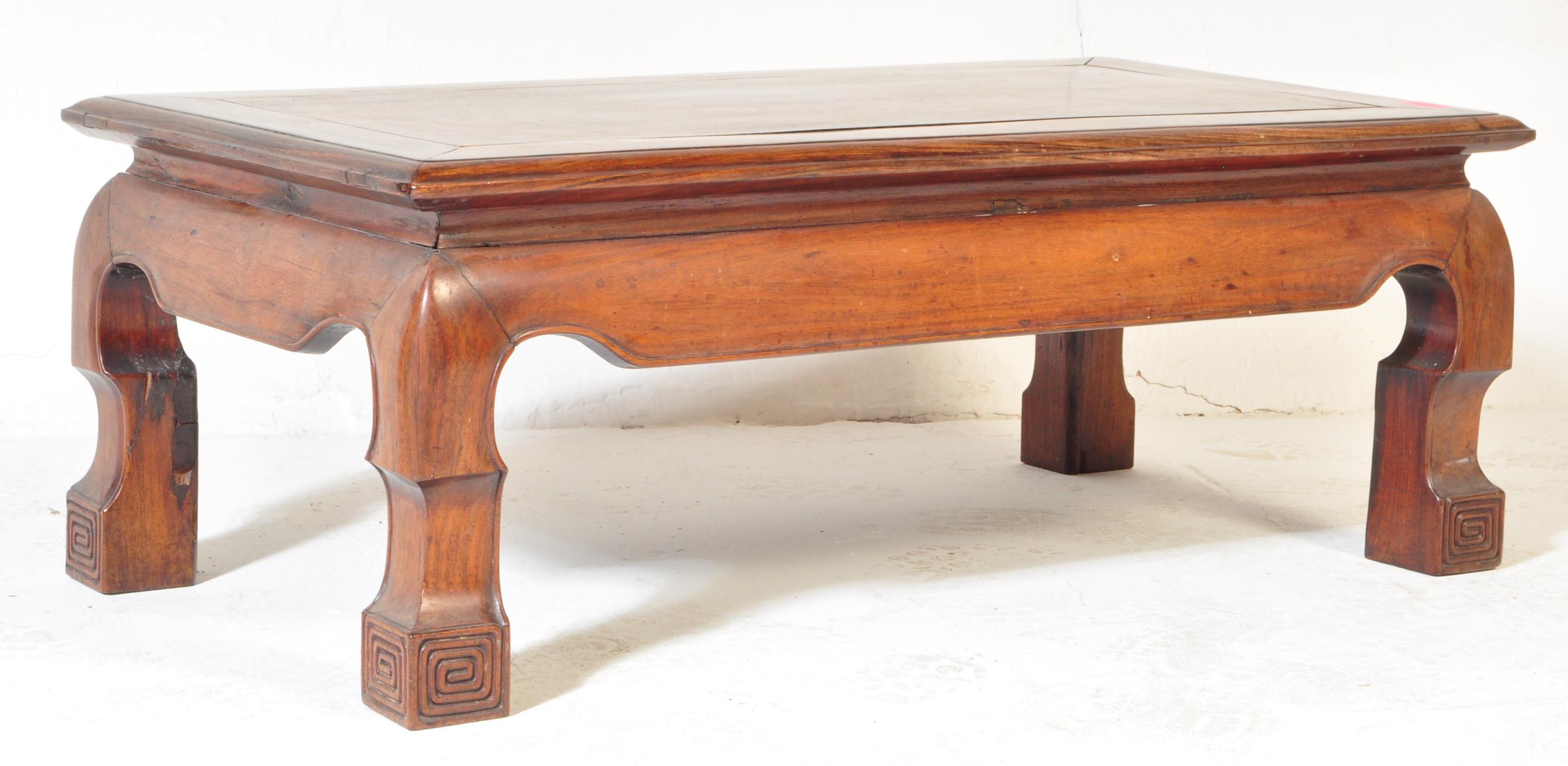 19TH CENTURY CHINESE LARGE HARDWOOD OPIUM TABLE