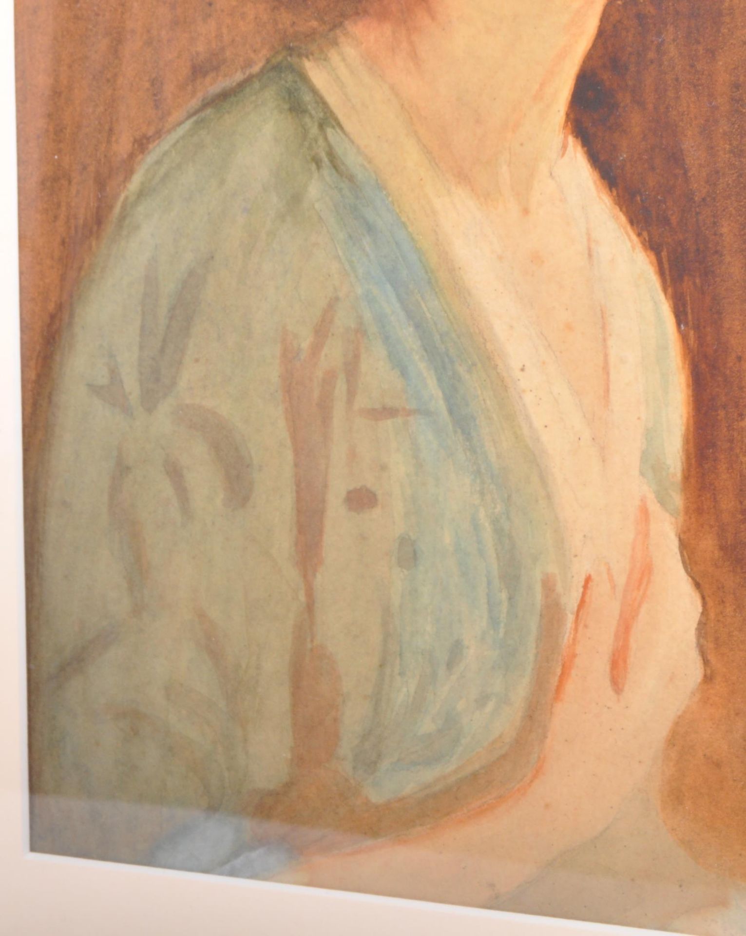 20TH CENTURY MAJORIE COLE WATERCOLOUR PORTRAIT PAINTING - Image 3 of 5