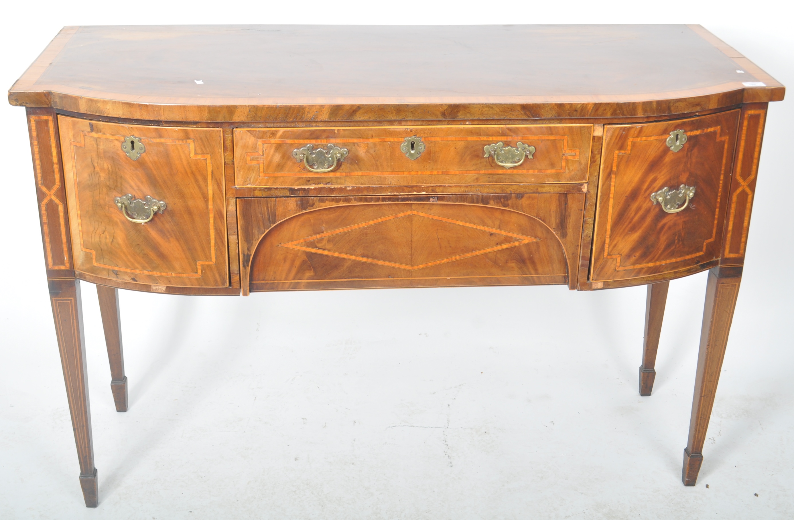 19TH CENTURY GEORGE III MAHOGANY SIDEBOARD BUFFET - Image 2 of 6