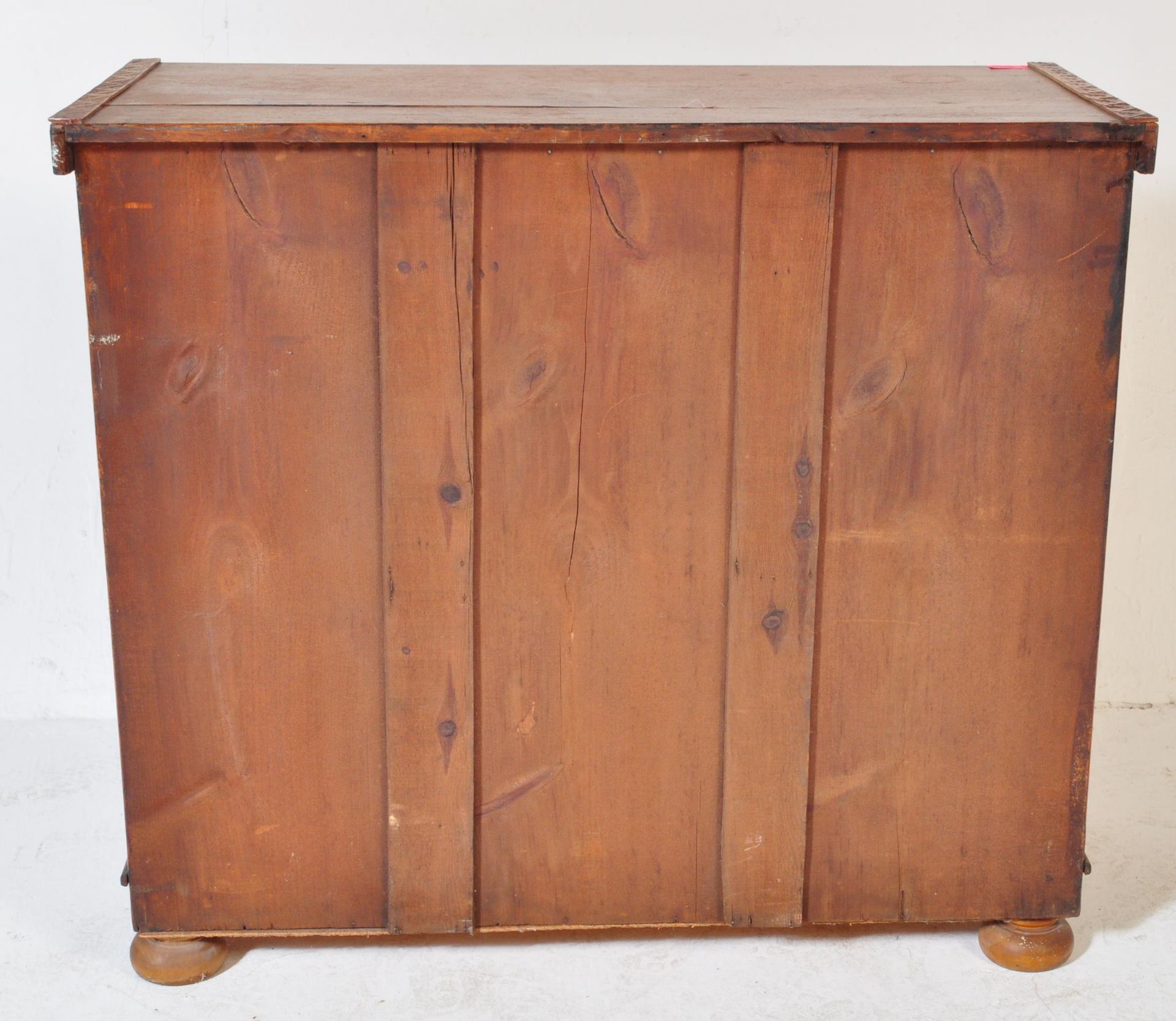 VICTORIAN MAHOGANY TWO OVER TWO CHEST OF DRAWERS - Image 6 of 6