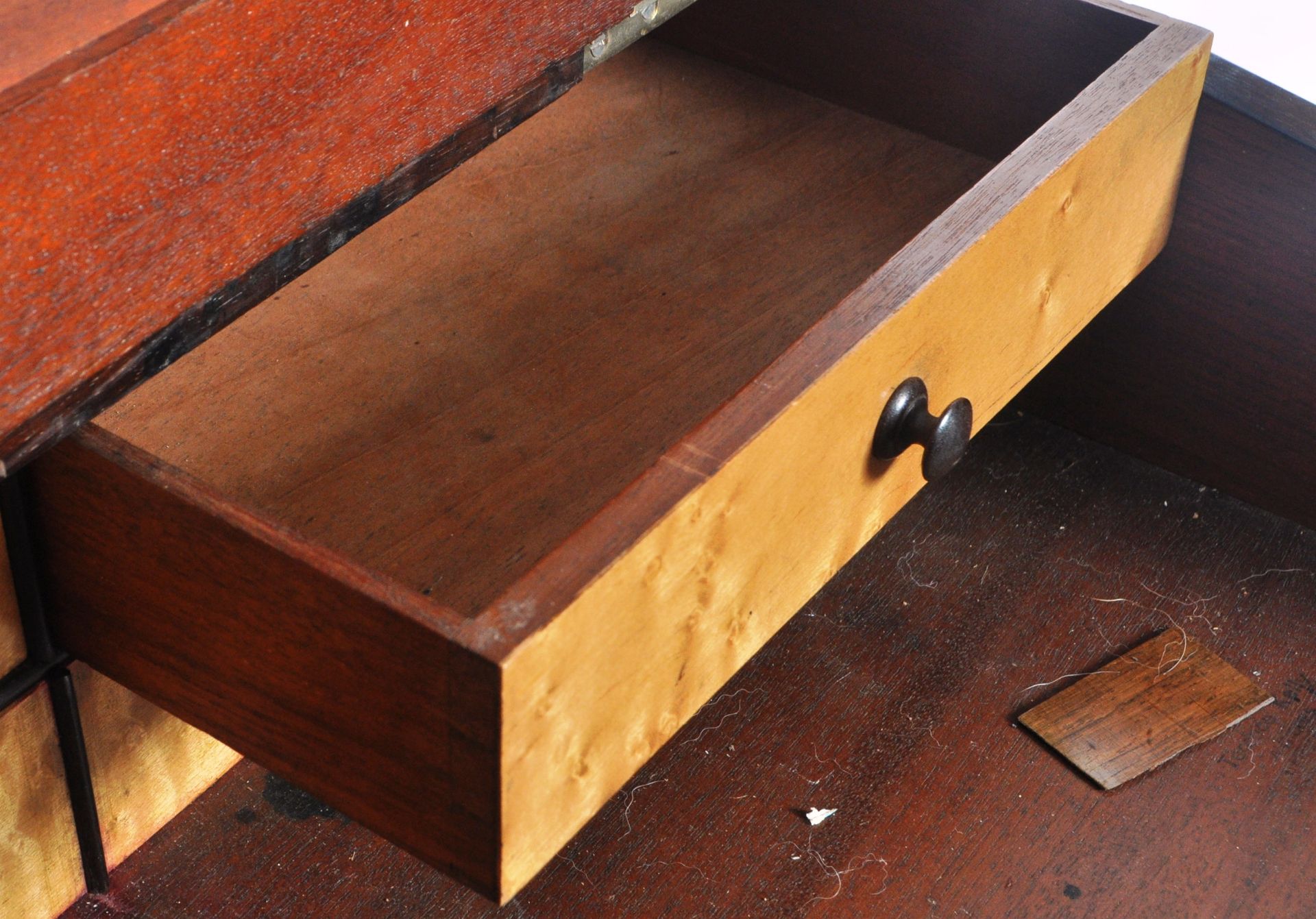 19TH CENTURY ROSEWOOD DAVENPORT WRITING TABLE DESK - Image 4 of 9