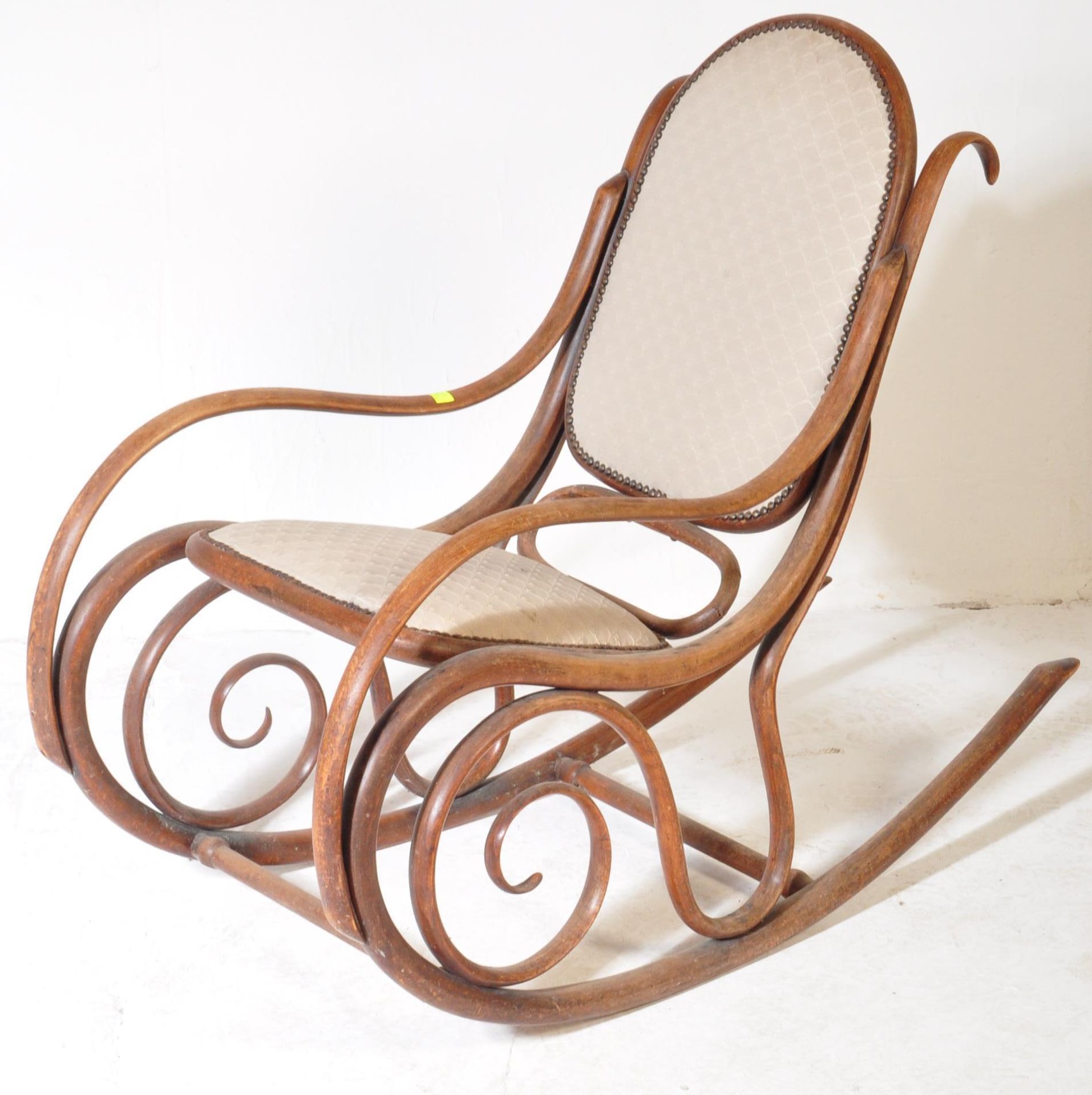 EARLY 20TH CENTURY BENTWOOD & CANE ROCKING CHAIR