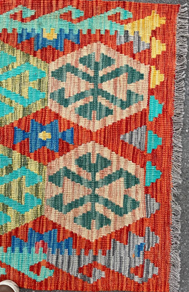 VINTAGE ANATOLIAN TURKISH KILIM RUNNER RUG - Image 2 of 4