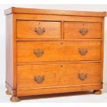 VICTORIAN MAHOGANY TWO OVER TWO CHEST OF DRAWERS
