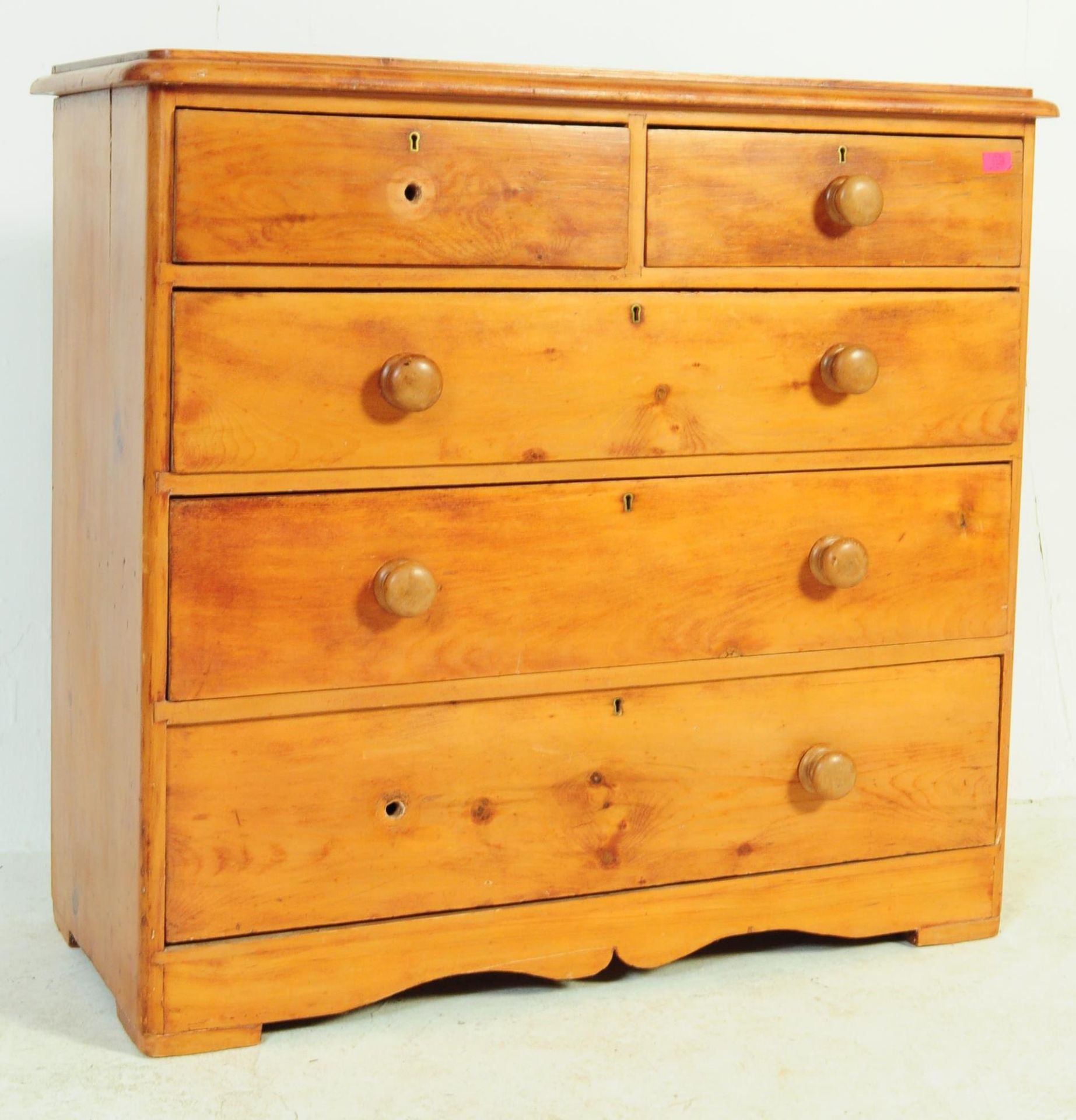 19TH CENTURY PINE CHEST OF DRAWERS