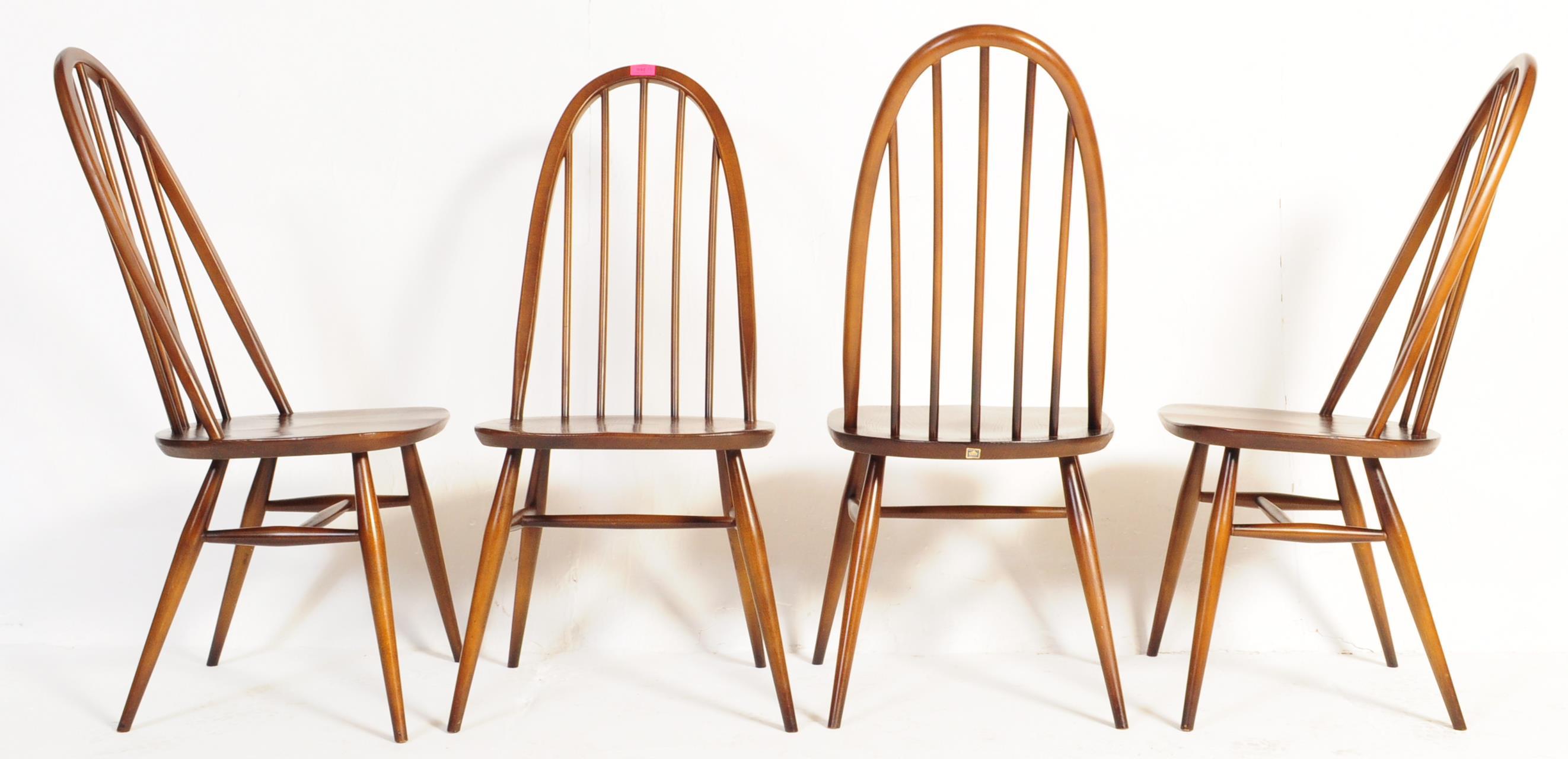 FOUR MID CENTURY ERCOL QUAKER DINING WIDSOR CHAIRS - Image 3 of 4