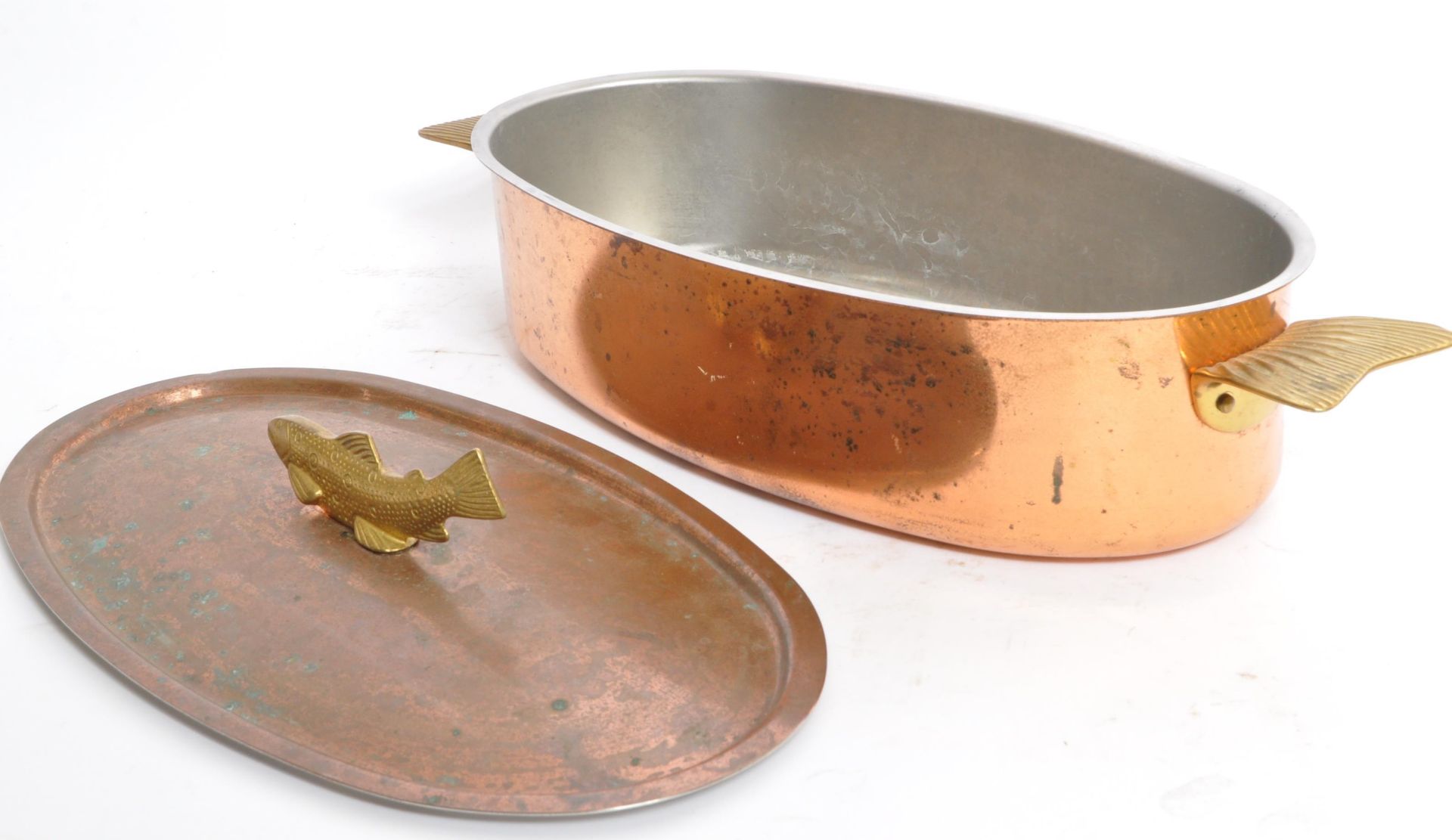 19TH CENTURY SWISS COPPER FISH KETTLE STOCK POT - Bild 3 aus 5