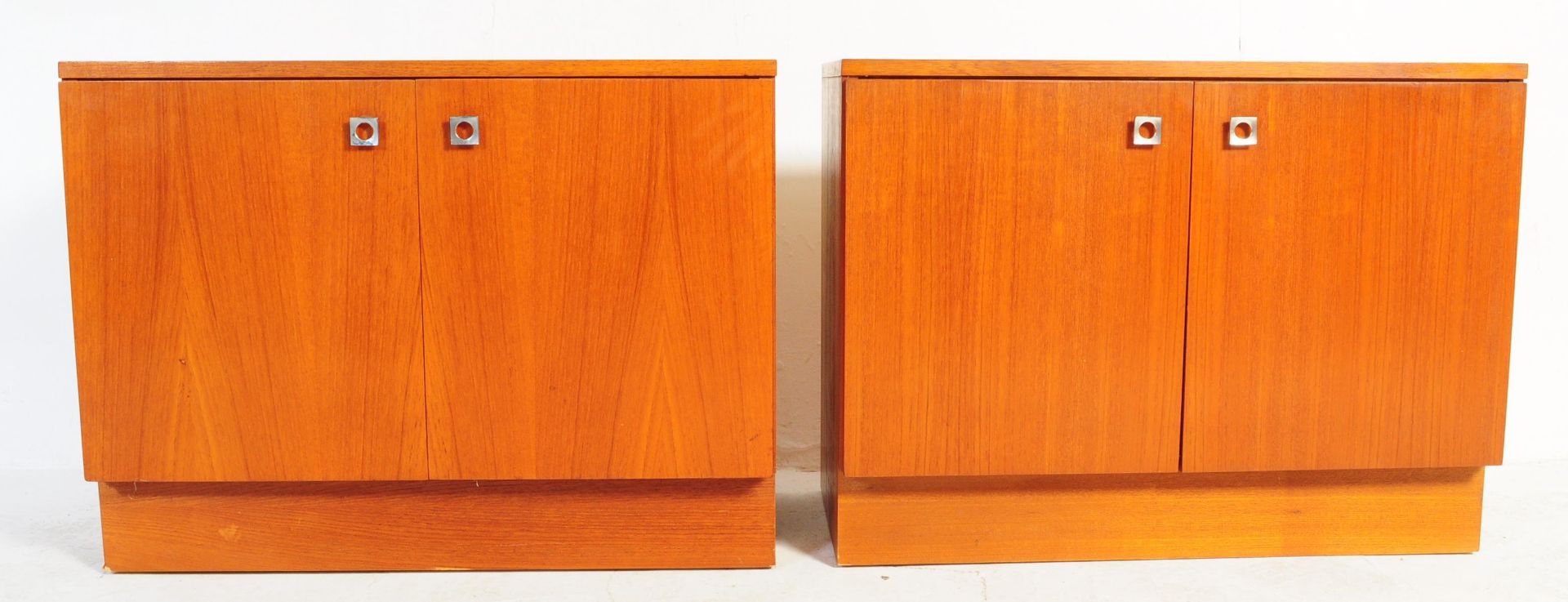 BRITISH MODERN DESIGN - MATCHED PAIR TEAK SIDEBOARD CABINETS - Image 3 of 5