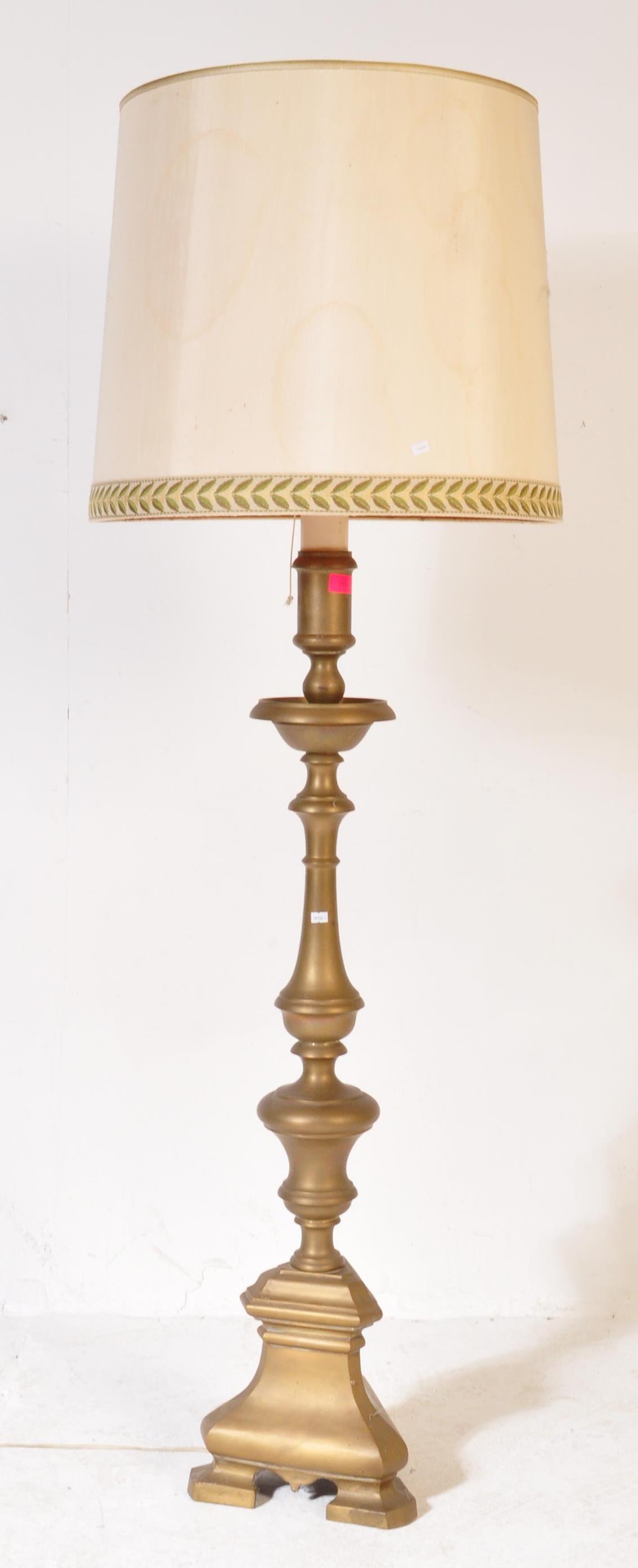 LARGE 19TH CENTURY FRENCH BRASS FLOOR STANDARD LAMP