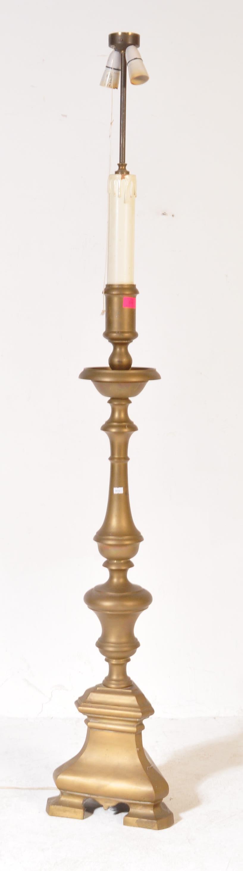 LARGE 19TH CENTURY FRENCH BRASS FLOOR STANDARD LAMP - Image 2 of 4