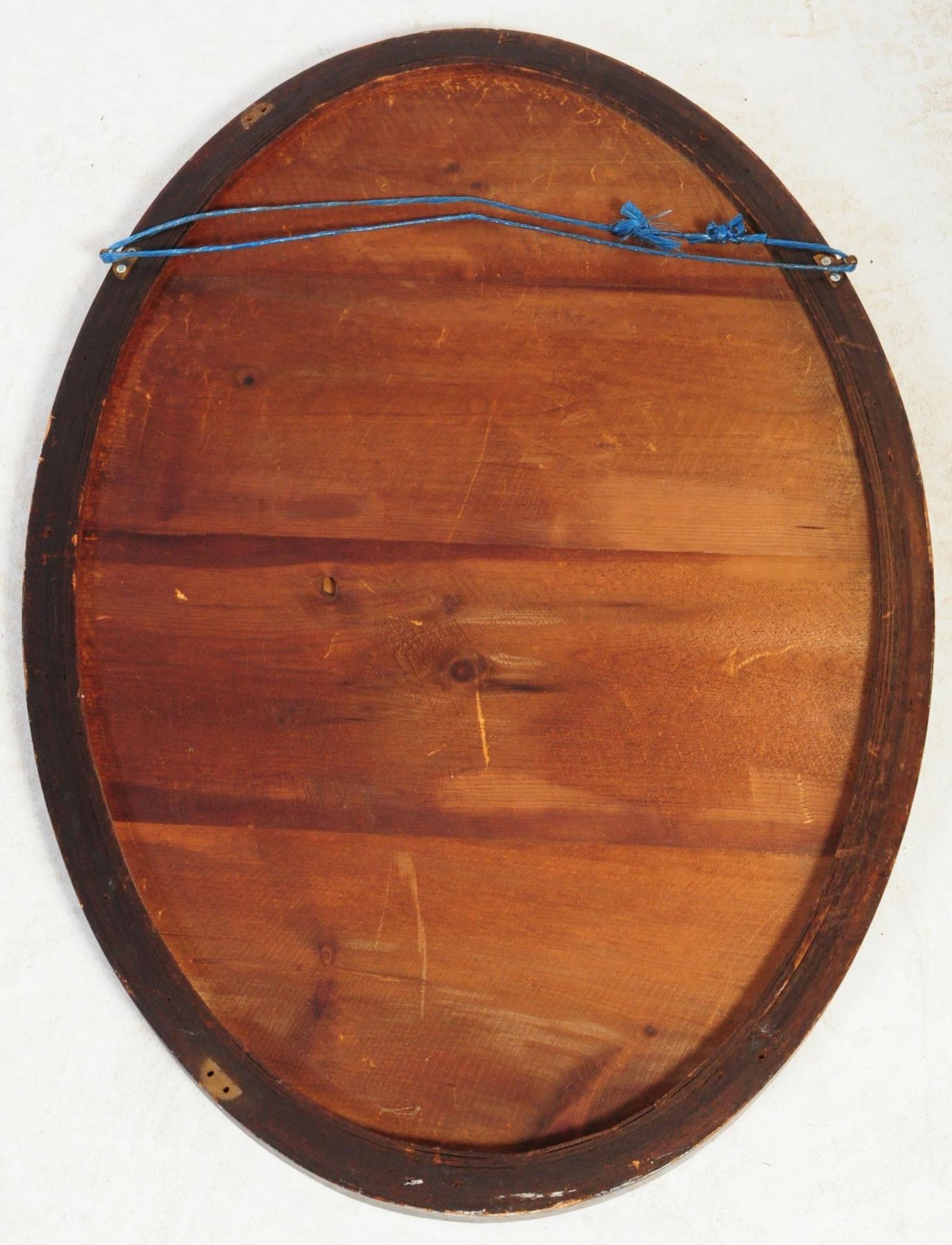 EDWARDIAN MAHOGANY INLAID OVERMANTEL MIRROR - Image 4 of 4