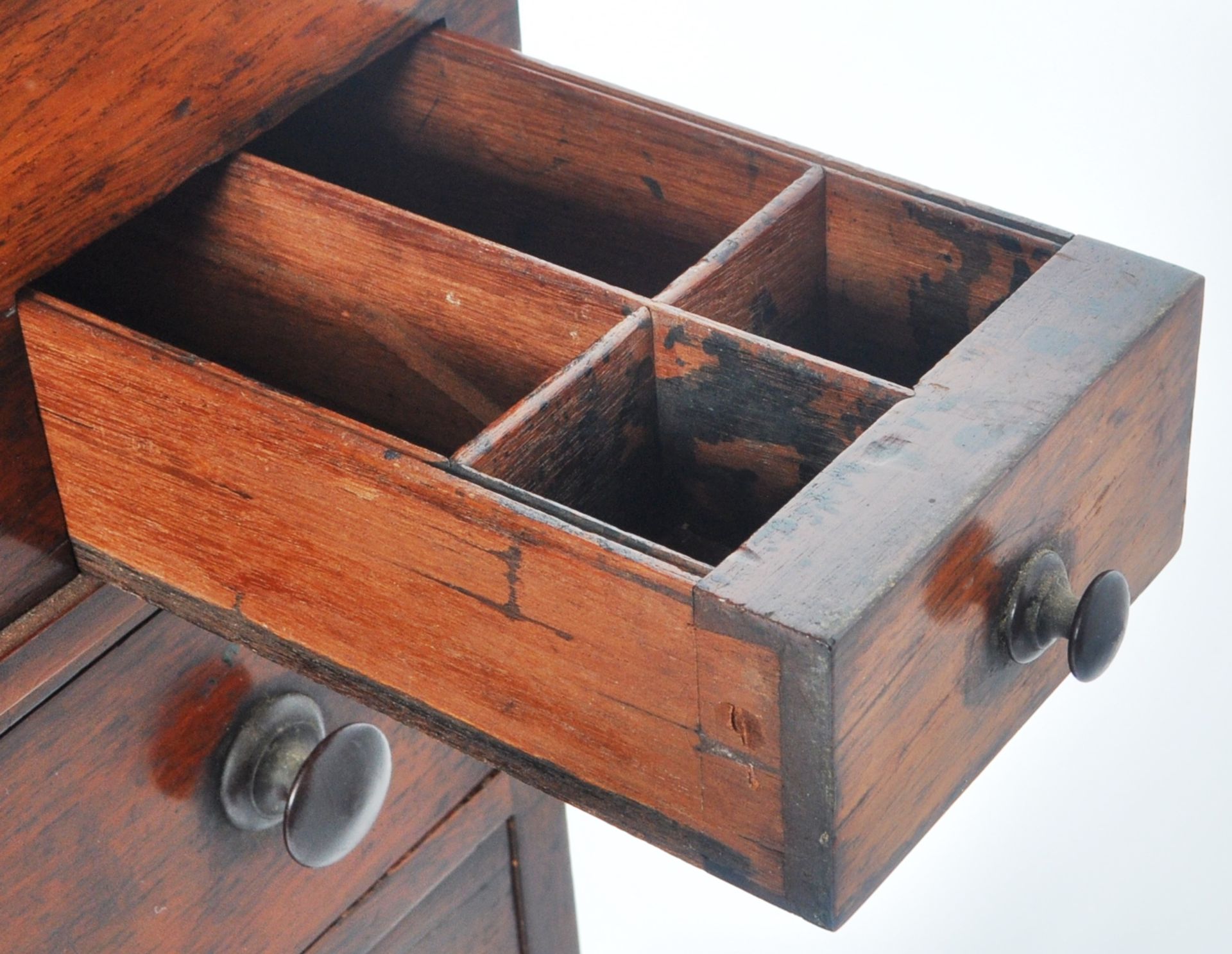 19TH CENTURY ROSEWOOD DAVENPORT WRITING TABLE DESK - Image 7 of 9