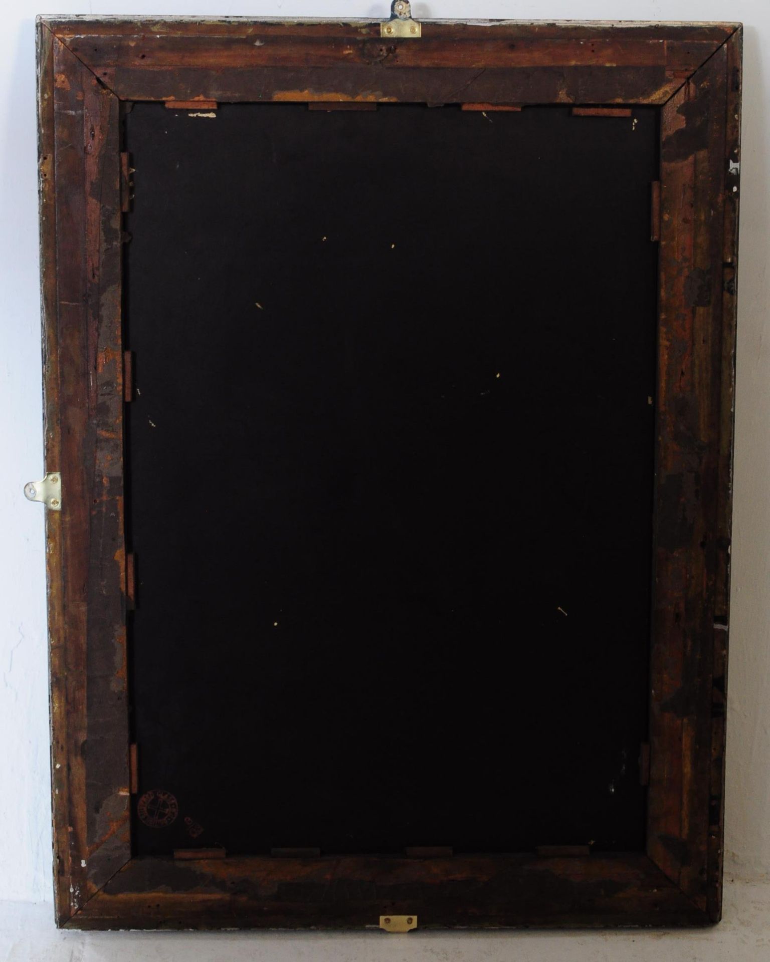 19TH CENTURY VICTORIAN EBONISED FLORENTINE OVER MANTEL MIRROR - Image 3 of 3